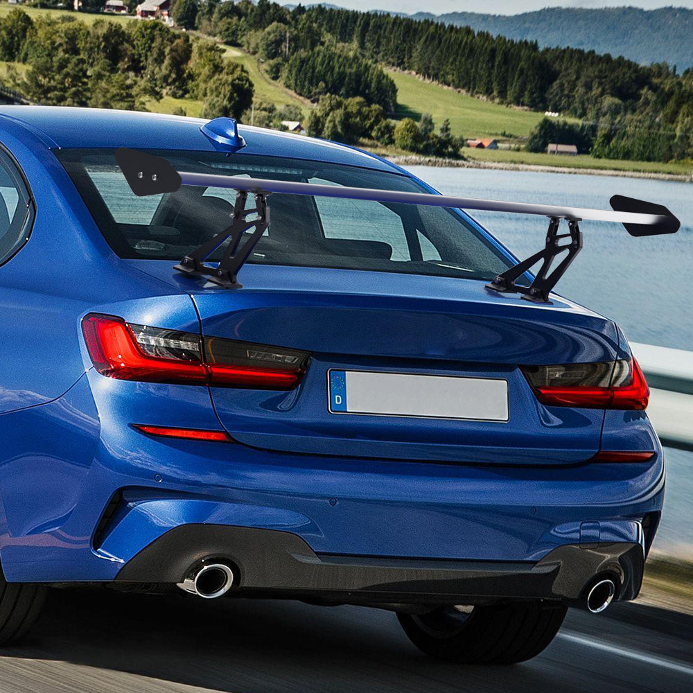 Universele Sedan Aluminium GT Kofferbakvleugel Racing Spoiler Zilver #E1 Generiek