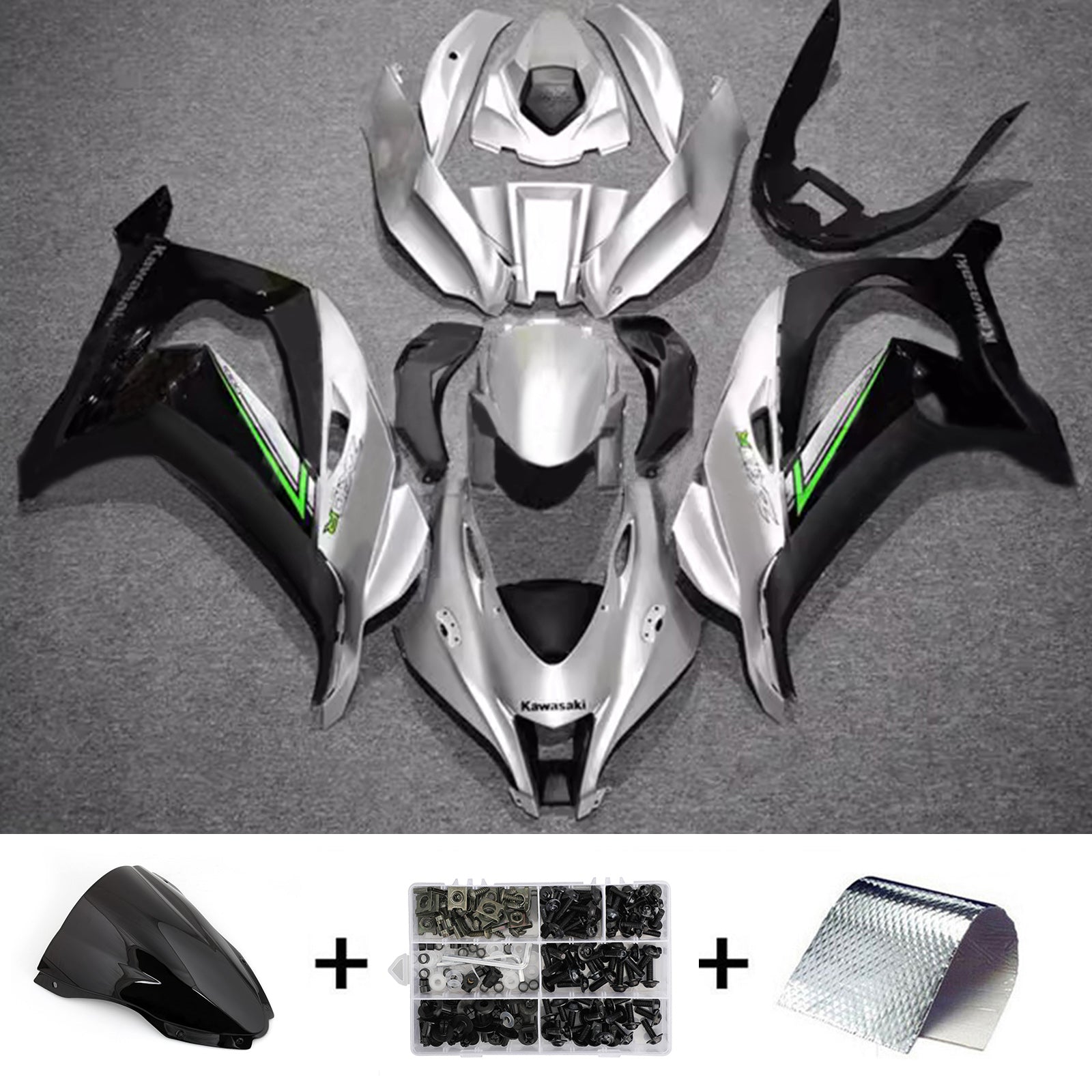 Injection Fairing Kit Bodywork Plastic ABS fit For Kawasaki ZX10R 2016-2020