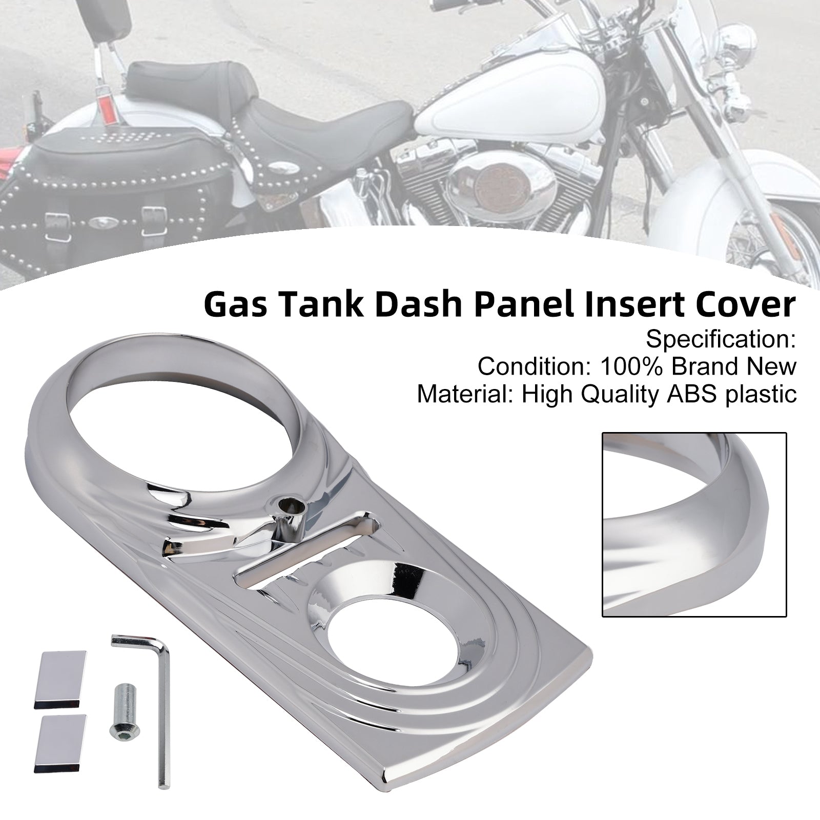 Gas Tank Dash Panel Insert Cover For Softail FLSTC FXST Street Glide