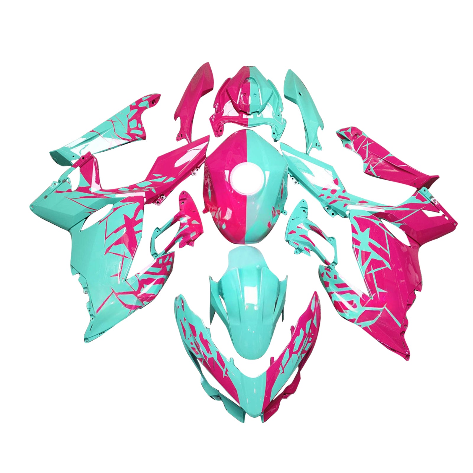 Kit de carenagem injeção ABS PLÁSTICO DE PLÁSTICOS PARA KAWASAKI EX400 NINJA400 2018-2024