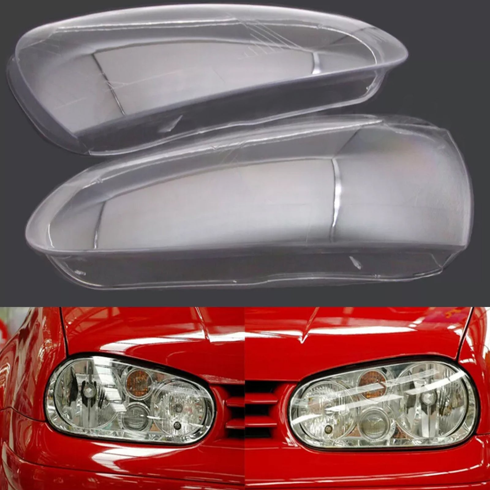 2008 Volkswagen R32 2 STUKS Koplamp Lens Koplamp Clear Cover 1K6941005S