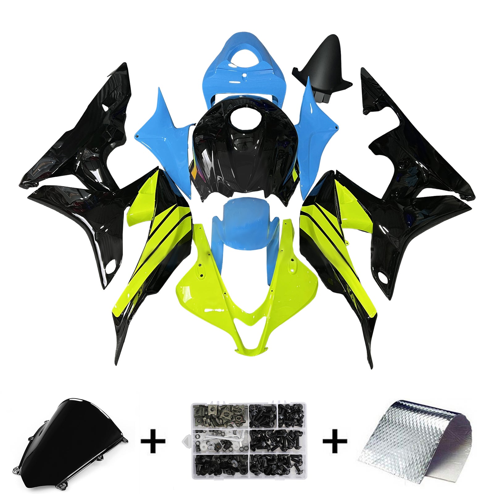 Injektionsmässa Kit Bodywork Plastic ABS för Honda CBR600RR 2007-2008 F5
