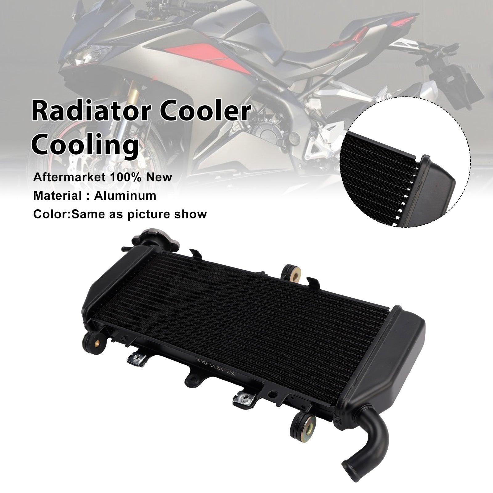 Aluminum Radiator Cooling Engine Cooler For Honda CBR250RR 2017-2024