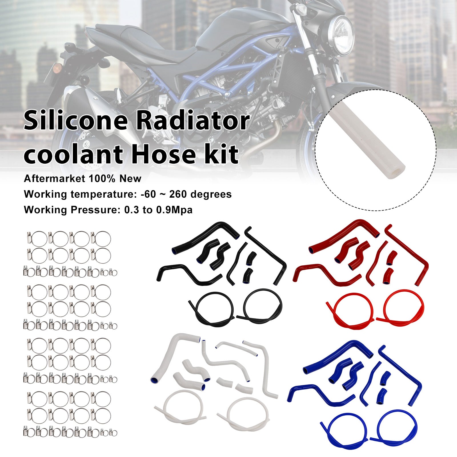 2016-2025 Suzuki SV 650 SV650 Silicone Radiator coolant Hose