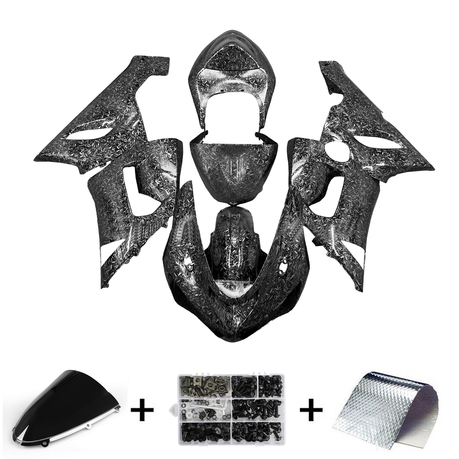 Injeksjon Fairing Kit Bodywork Plast Abs Fit for Kawasaki ZX6R 636 2005-2006