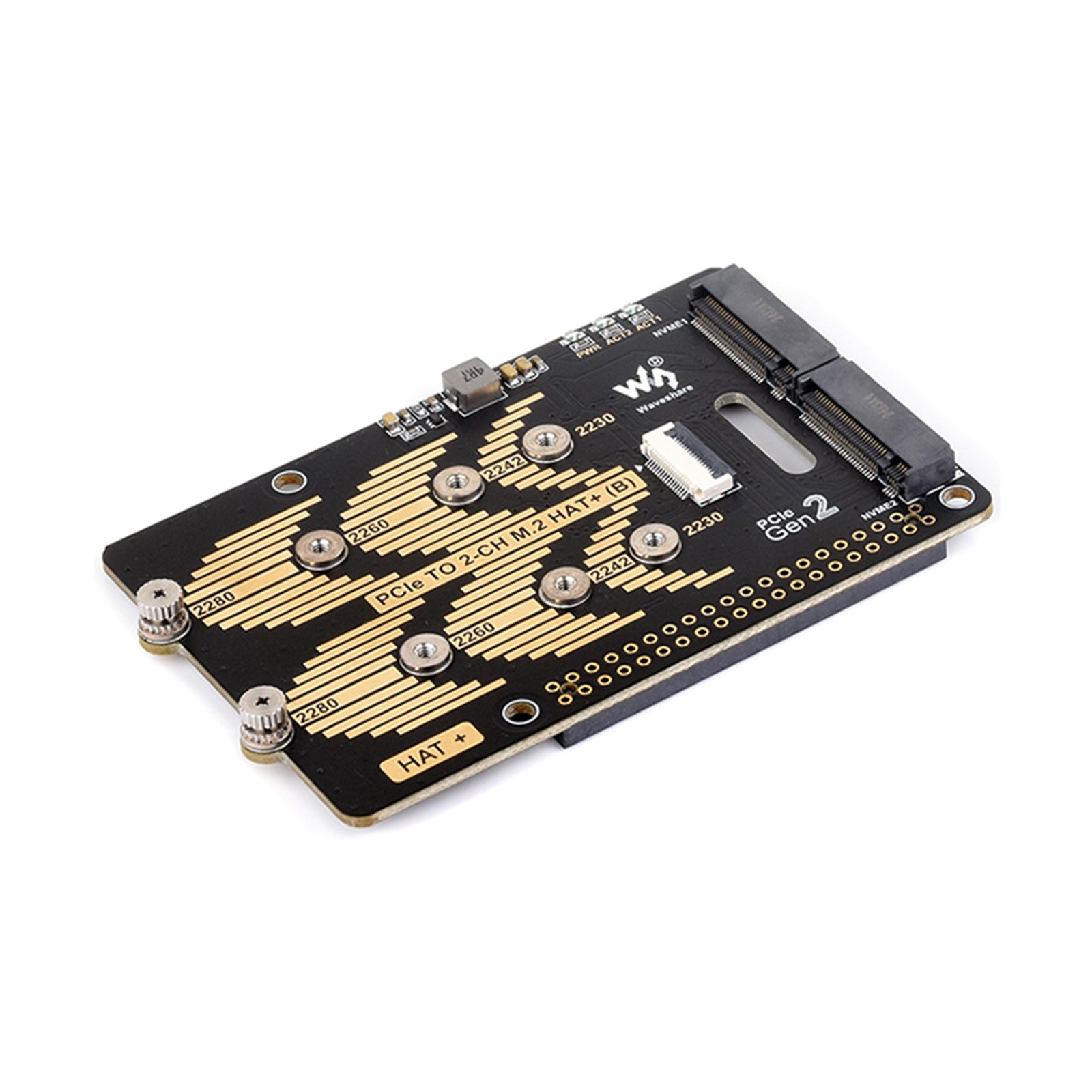 Raspberry Pi 5 PCIe Dual Channel Rotary Board NVME protokol Dual M.2 Tvrdý disk