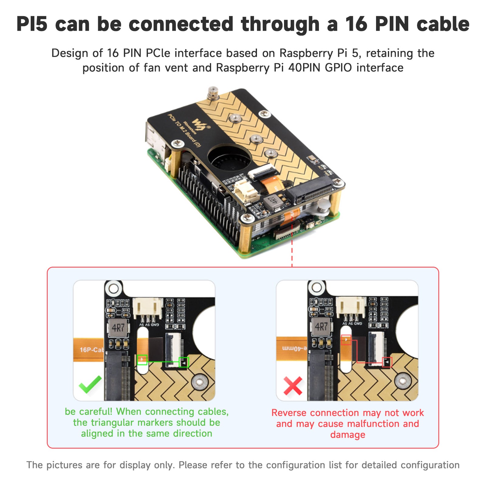 Raspberry Pi 5 PCIE a M.2 Rotor de interfaz Placa de expansión de transmisión de 8 Gbps