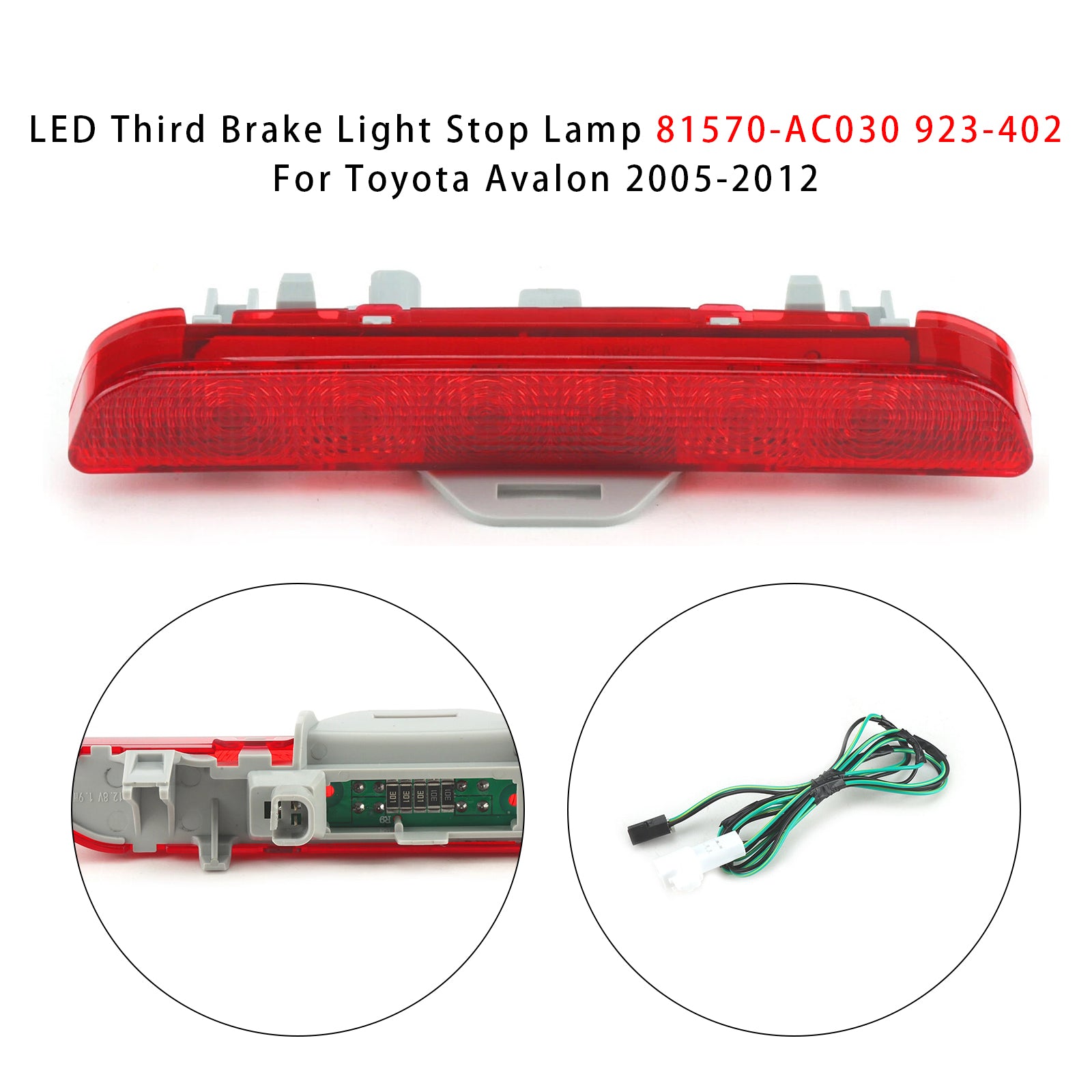 LED Third Brake Light Stop Lamp 81570-AC030 923-402 For Toyota Avalon 2005-2012