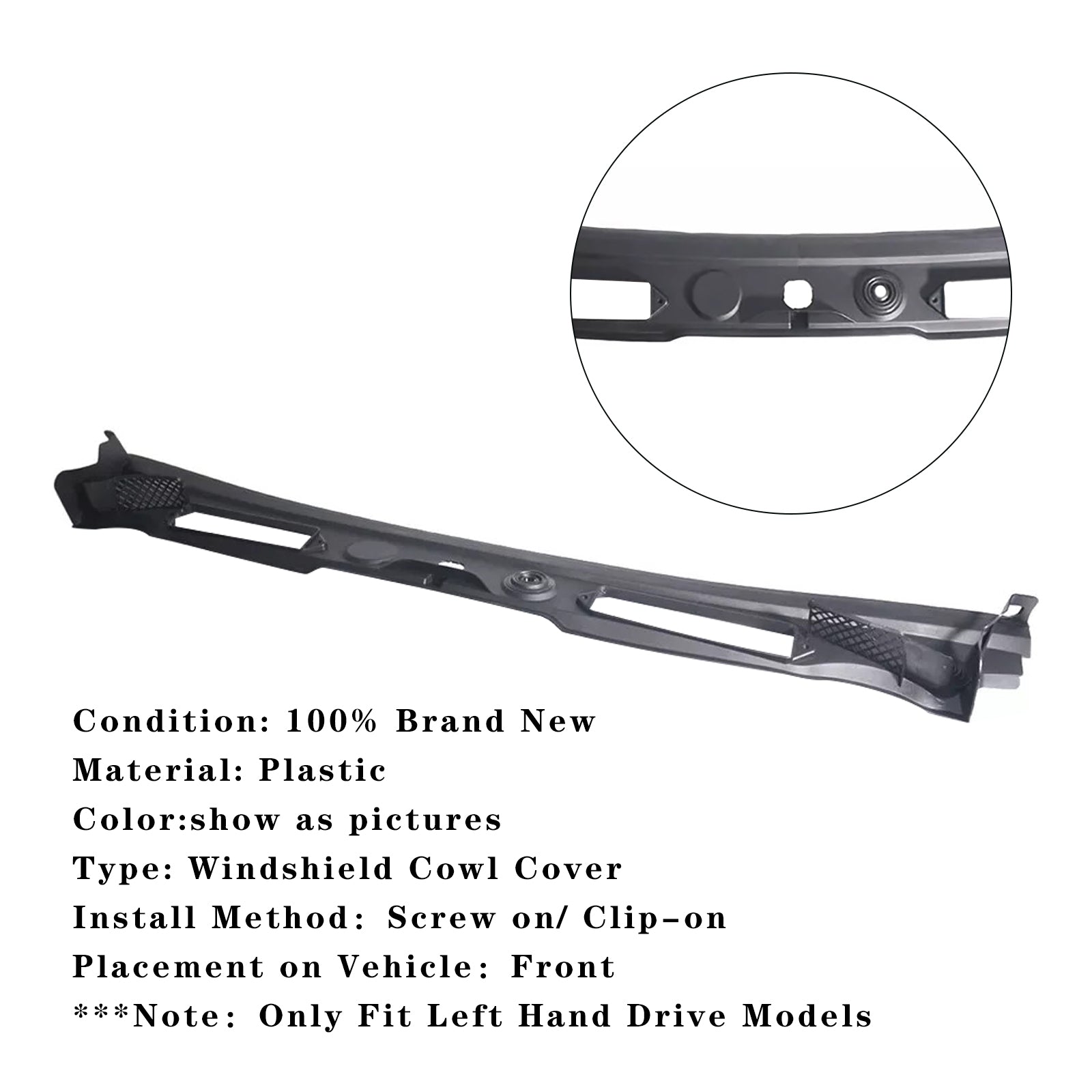 09/2008-06/2015 BMW X1 E84 Panel Wiper Wiper Wiper Grille 51712990023