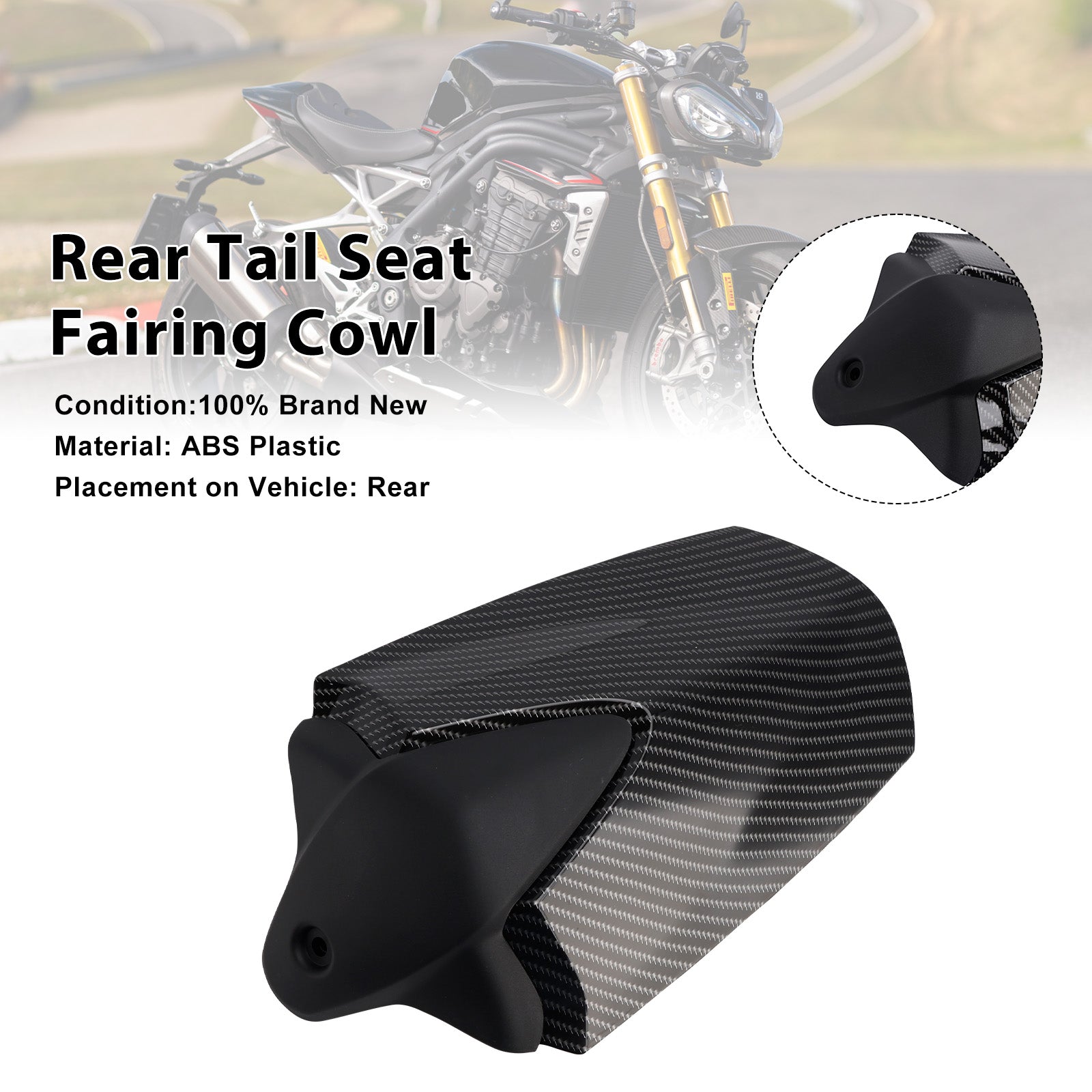 Couvercle de carénage de siège arrière pour Speed Triple 2021 RS 2024 – 1200