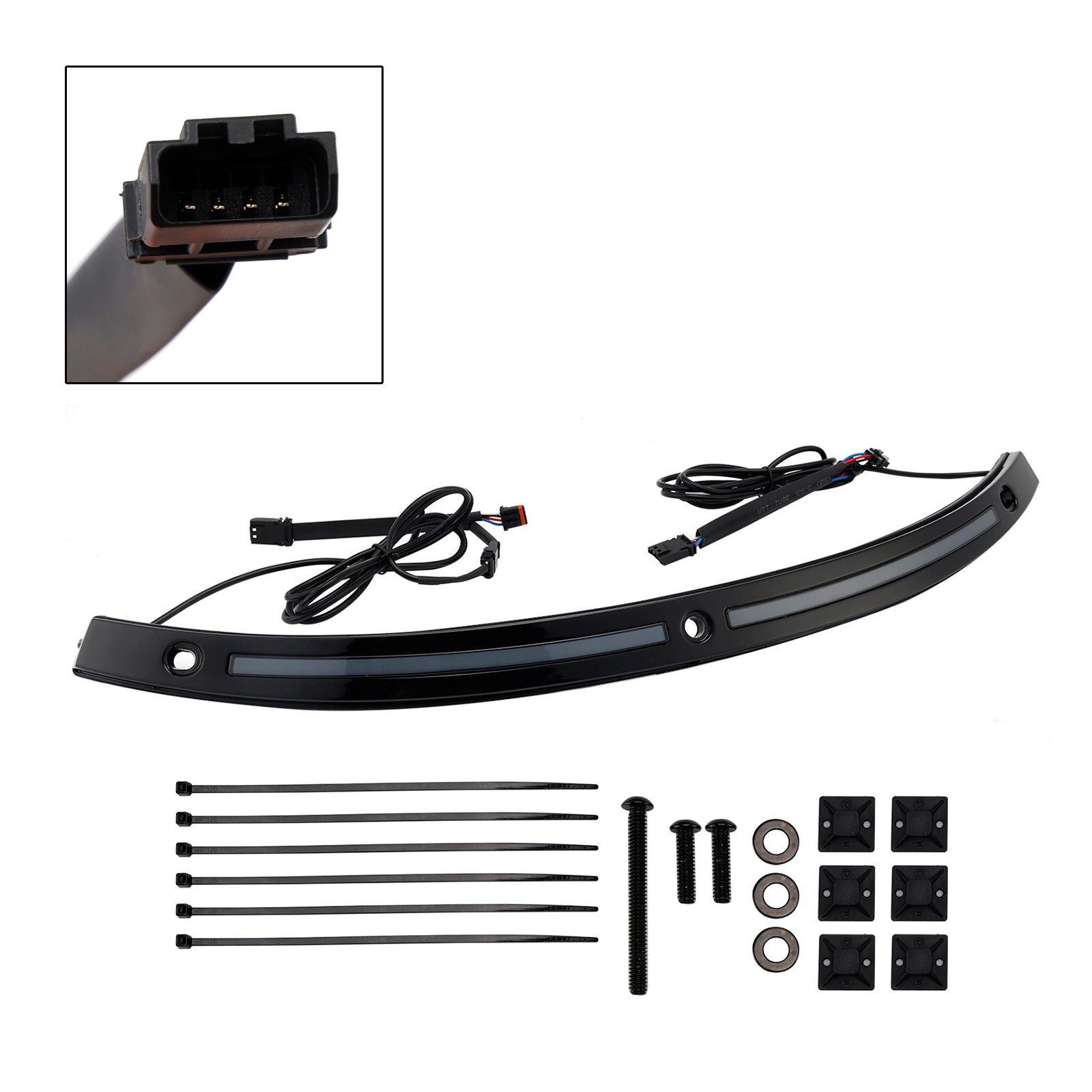 2014+Touring Electra Glide Street Glide Ultra Limited LED Running Turn Signal Light Windshield Trim