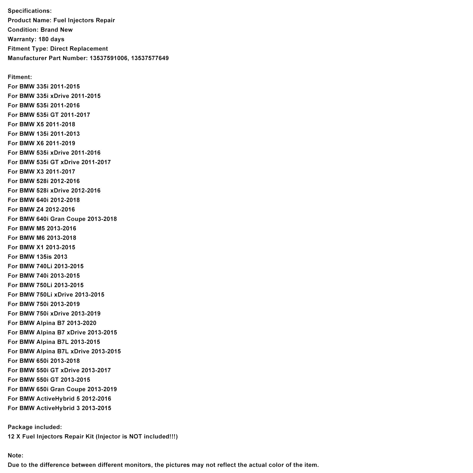 12 stuks brandstofinjector pakkingring & Element Fit BMW 335i 340i 528i N20 B38 N55