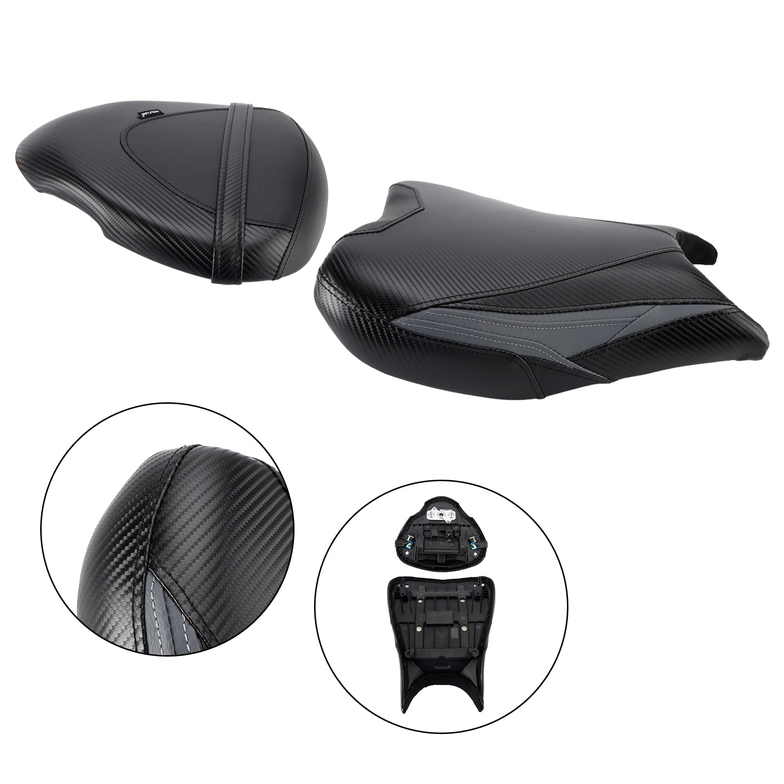 Front&Rear Raider Passenger Cushion Kit Black2 For Suzuki Gsx1300R 2022-2024