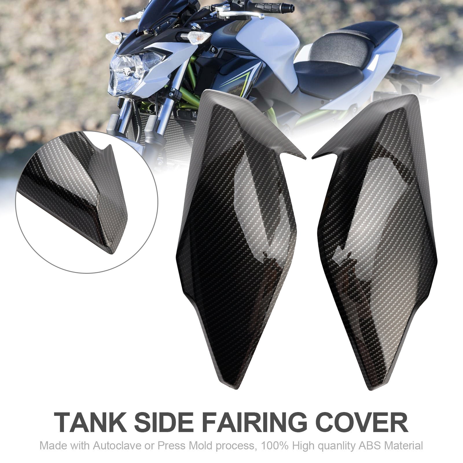 Capot de panneau de carénage de garniture de gaz de réservoir latéral avant pour Kawasaki Z650 2017 2018 2019
