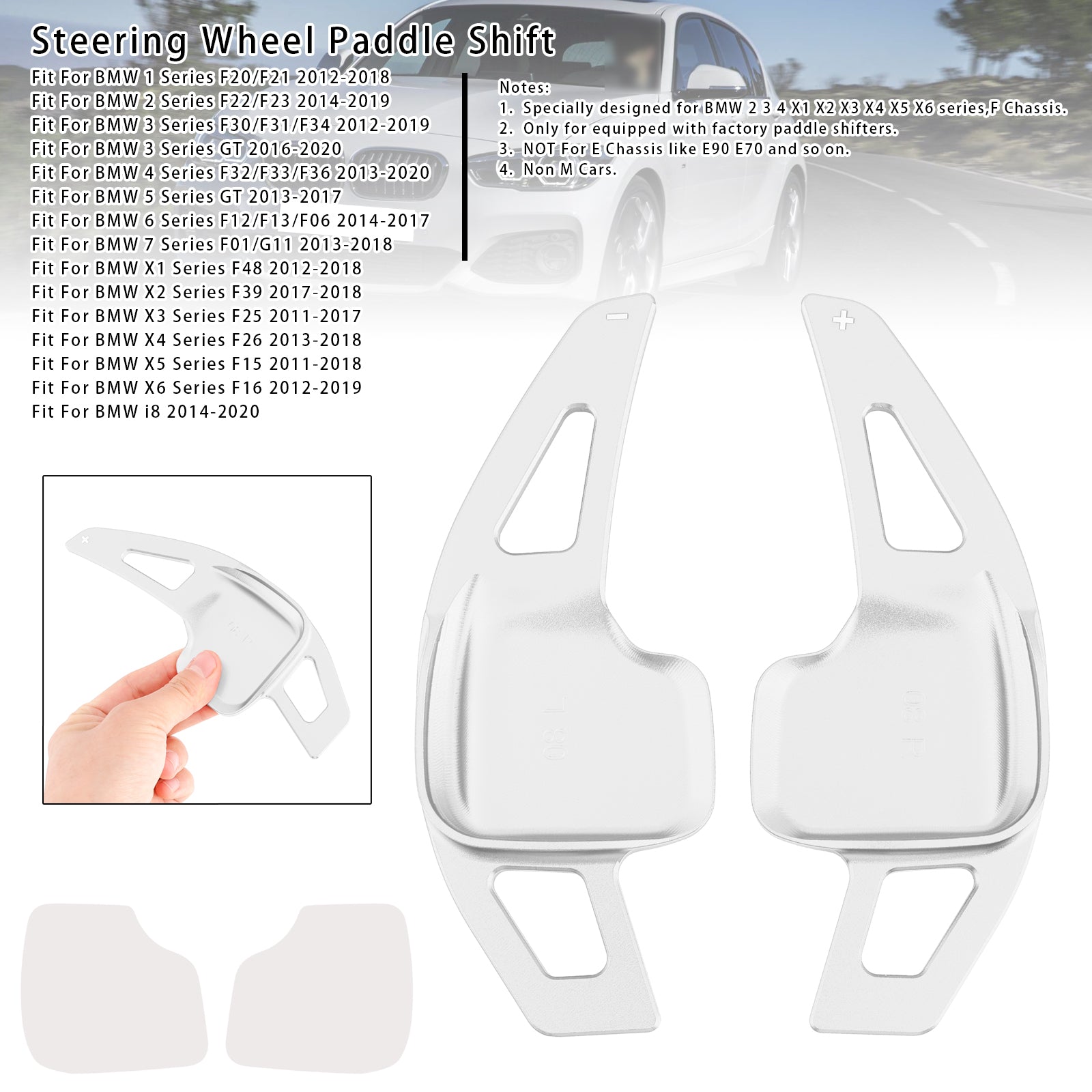 Extensiones de palanca de cambios del volante para BMW F22 F23 X1 X6