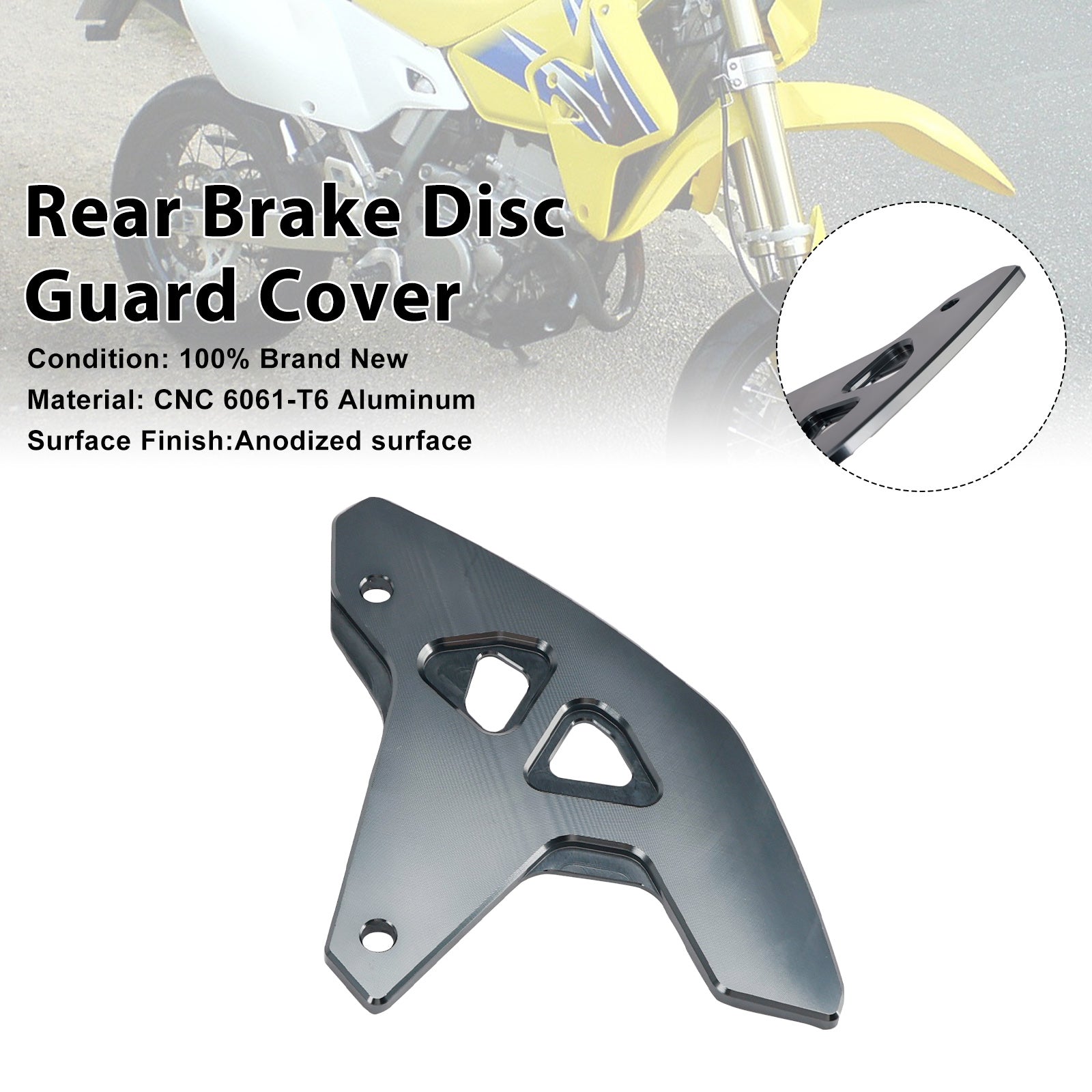 Achterremschijfbeschermer voor Suzuki DR-Z400SM 2000-2024 DRZ400/S/E