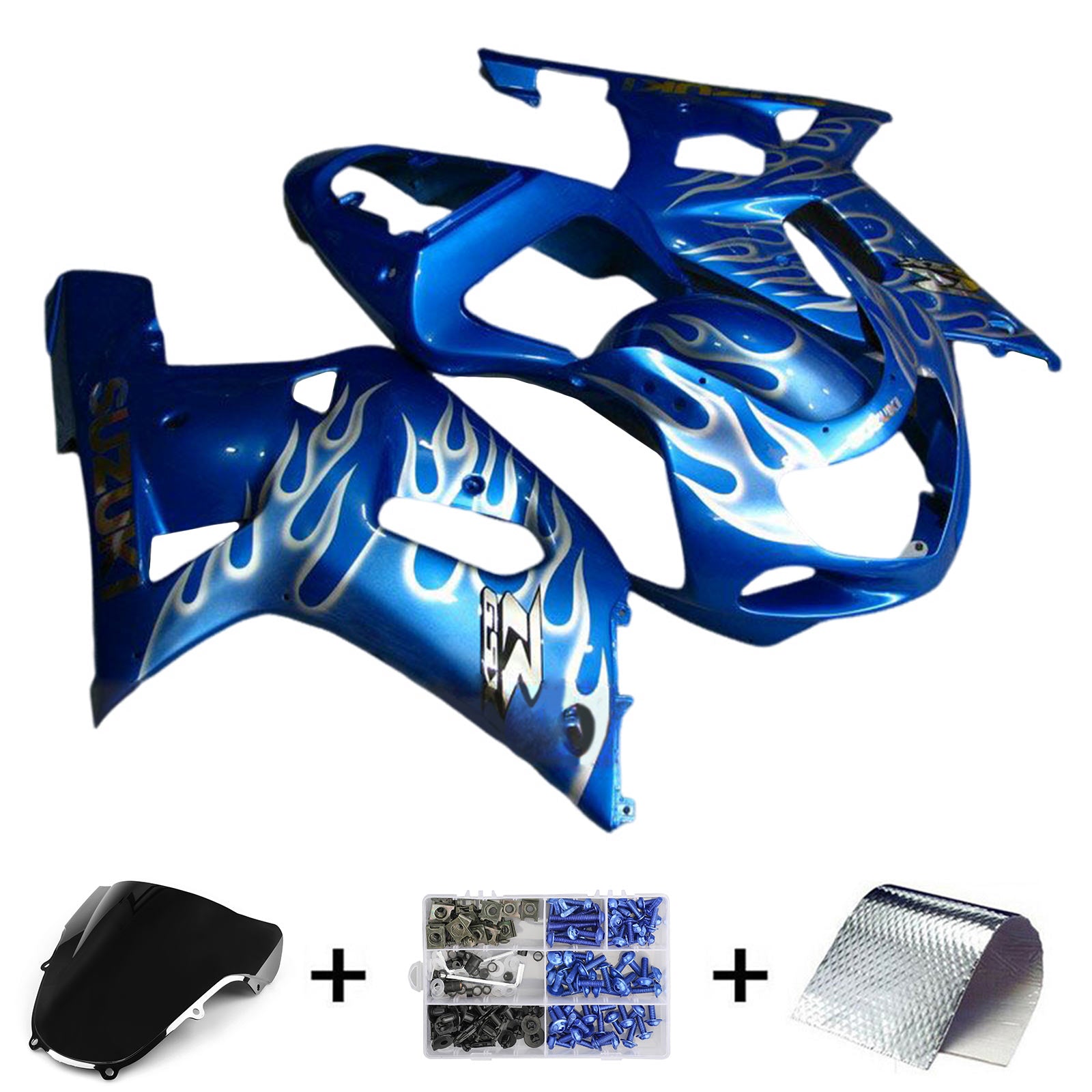2001-2003 Suzuki GSXR600 2000-2003 GSXR750 K1 Injeksjon Fairing Kit karosseri