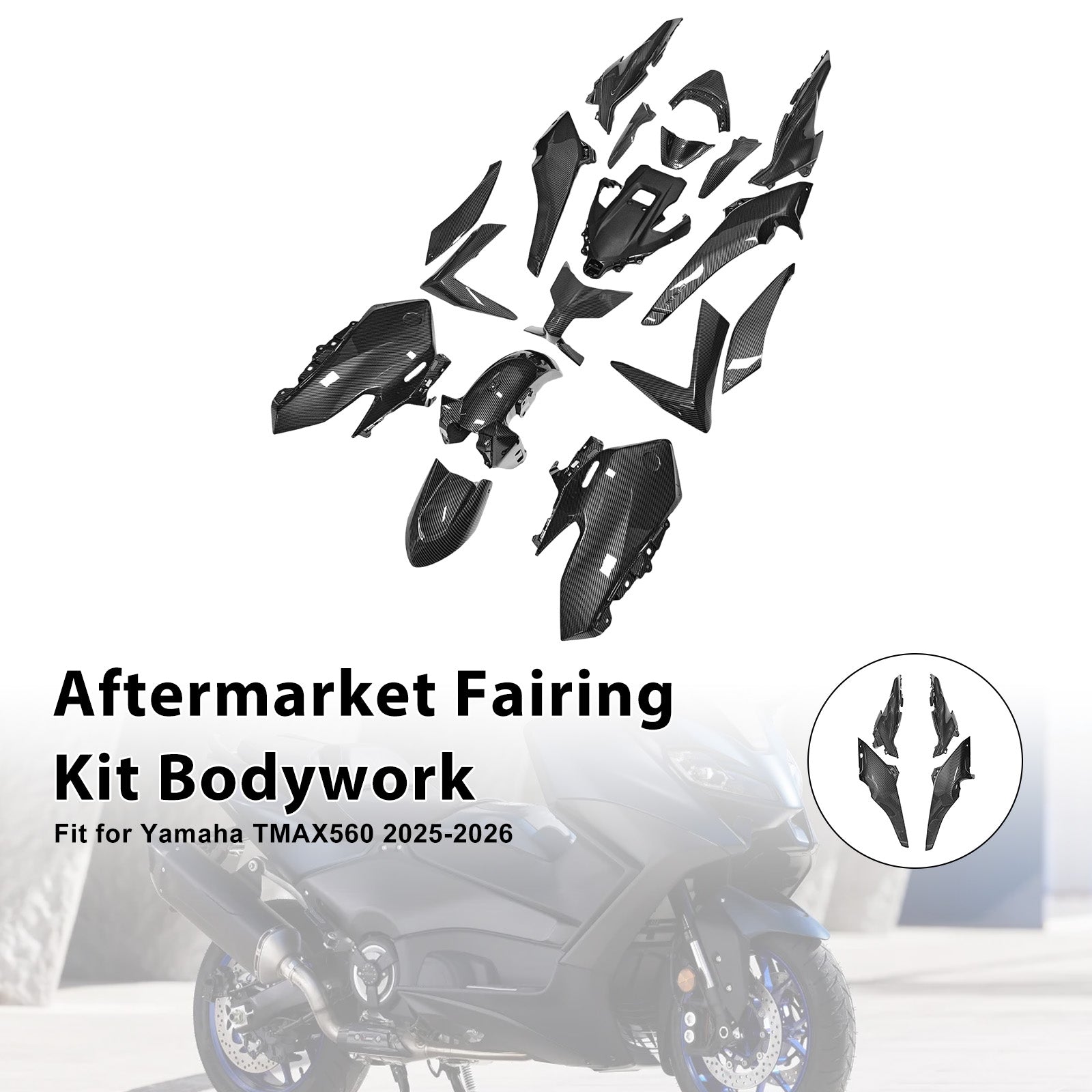 Kit de carénage de carrosserie par injection pour Yamaha TMAX560 2025-2026