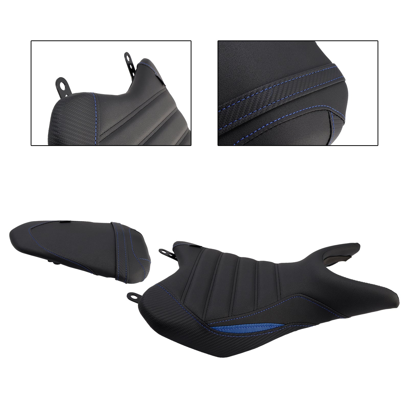 Front&Rear Raider Passenger Cushion Kit Blue For Yamaha Yzf-R3 25- Mt-03 25-