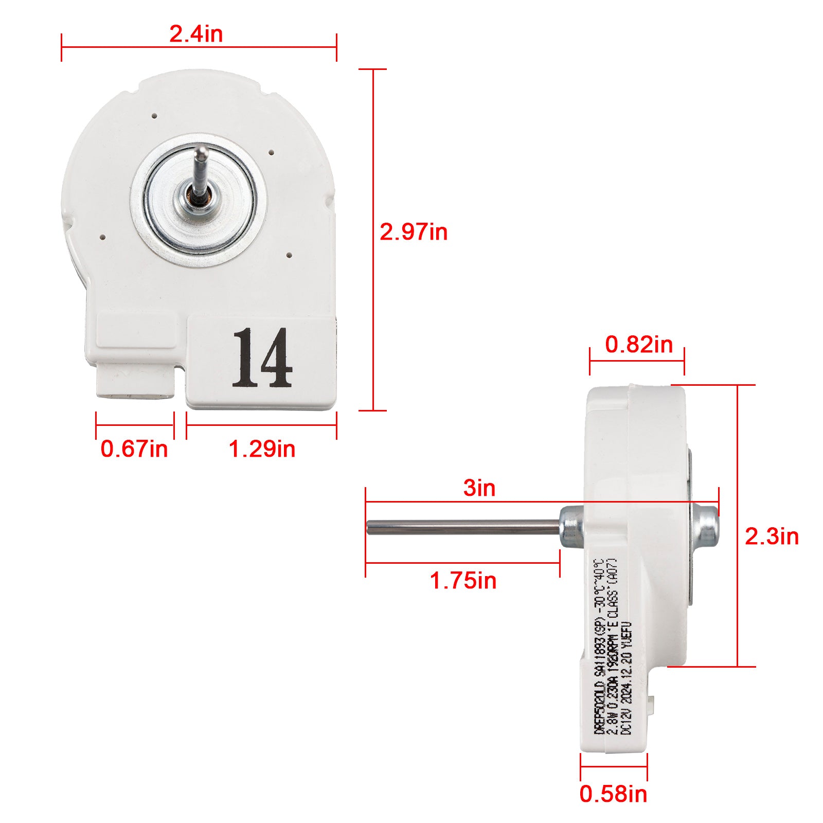 DA31-00146J Verdamperventilatormotor voor Samsung koelkast 2030148 PS4138378