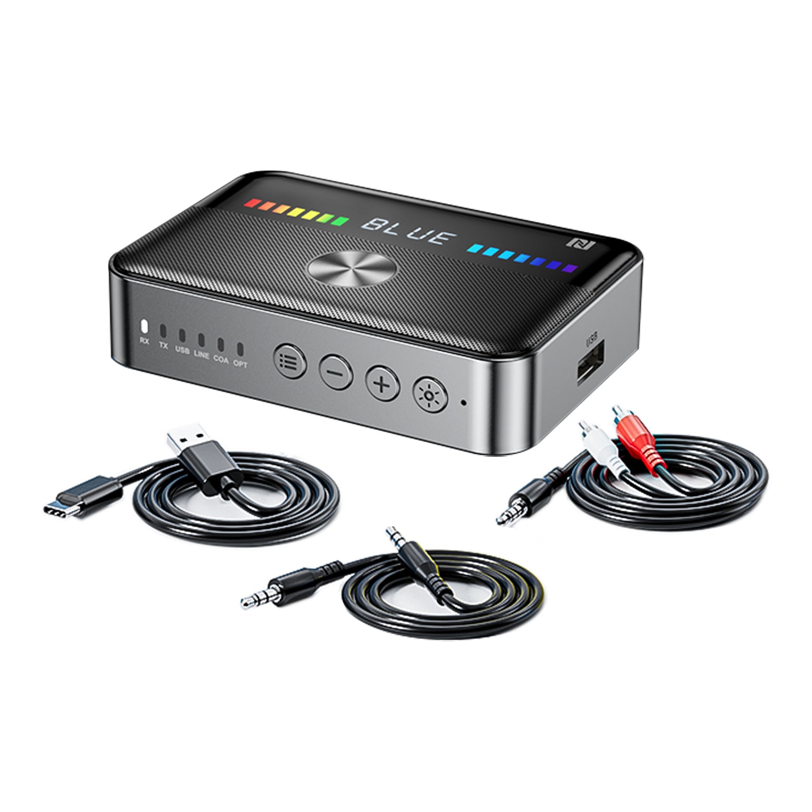 Receptor Bluetooth 5,3, adaptador NFC Bluetooth, transmisor HIFI de fibra óptica Coaxial