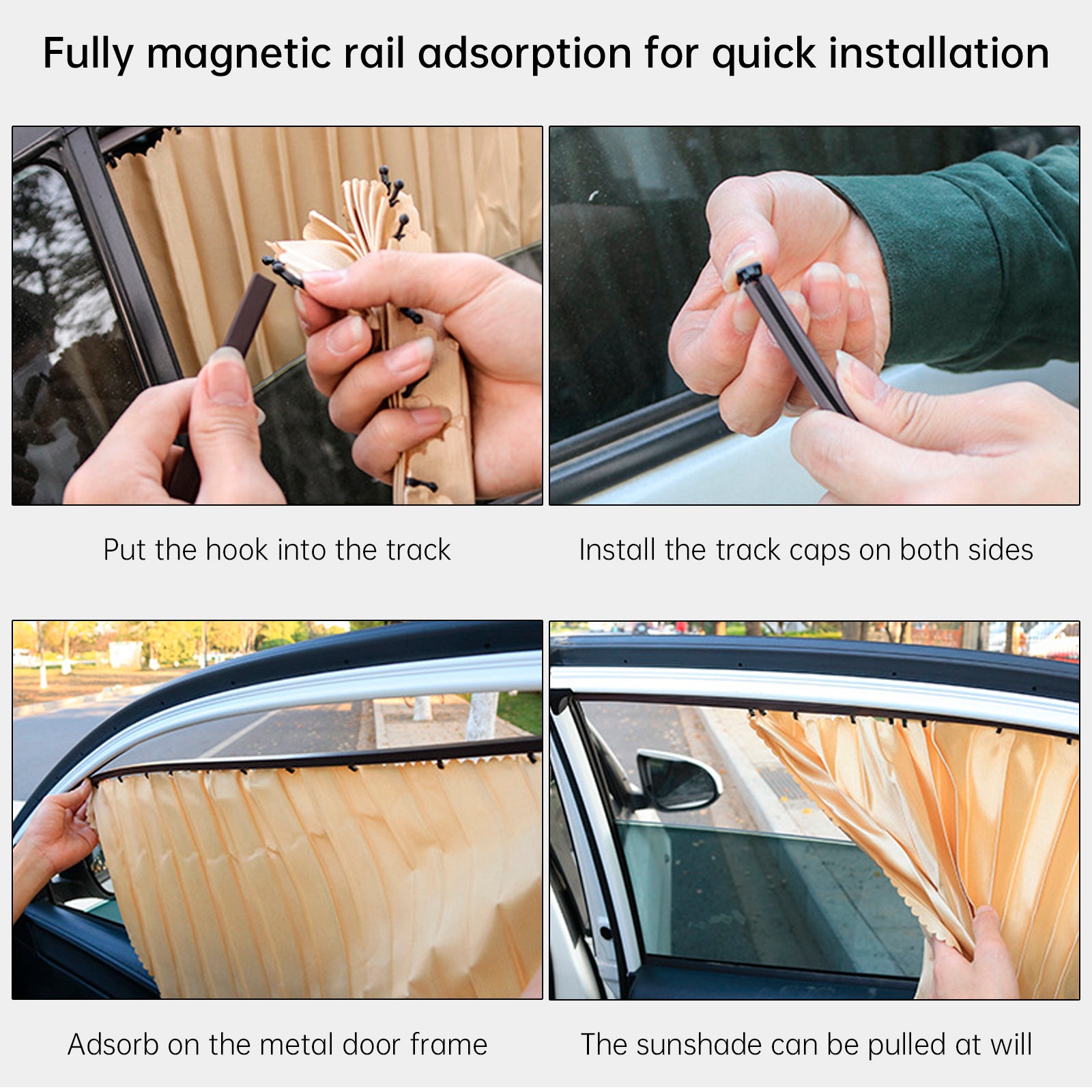 4 ST Universal Bil sidofönster Solskydd Guld För amning Ta en tupplur