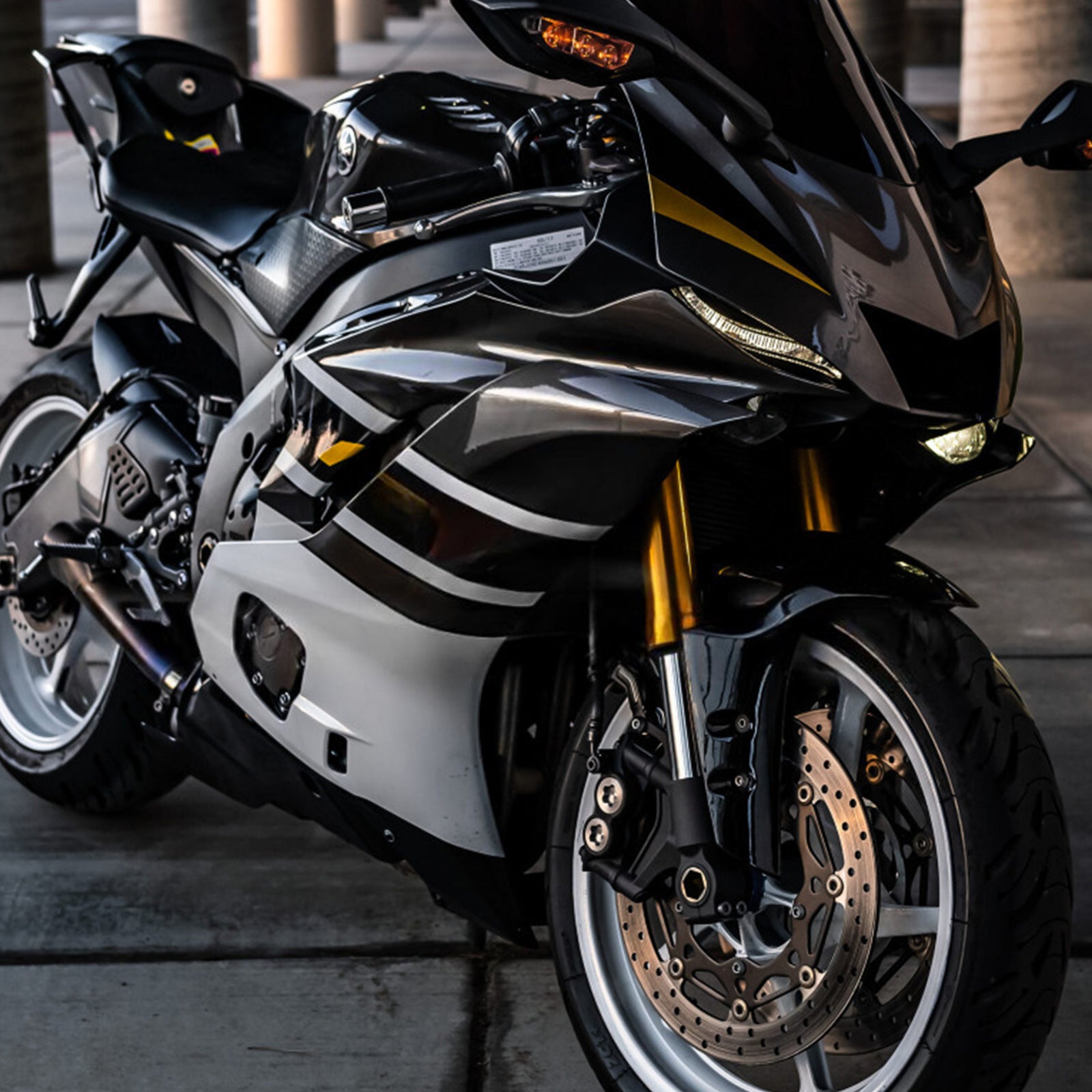 Kit de carenado de inyección, carrocería de plástico ABS apto para Yamaha YZF-R6 2017-2023