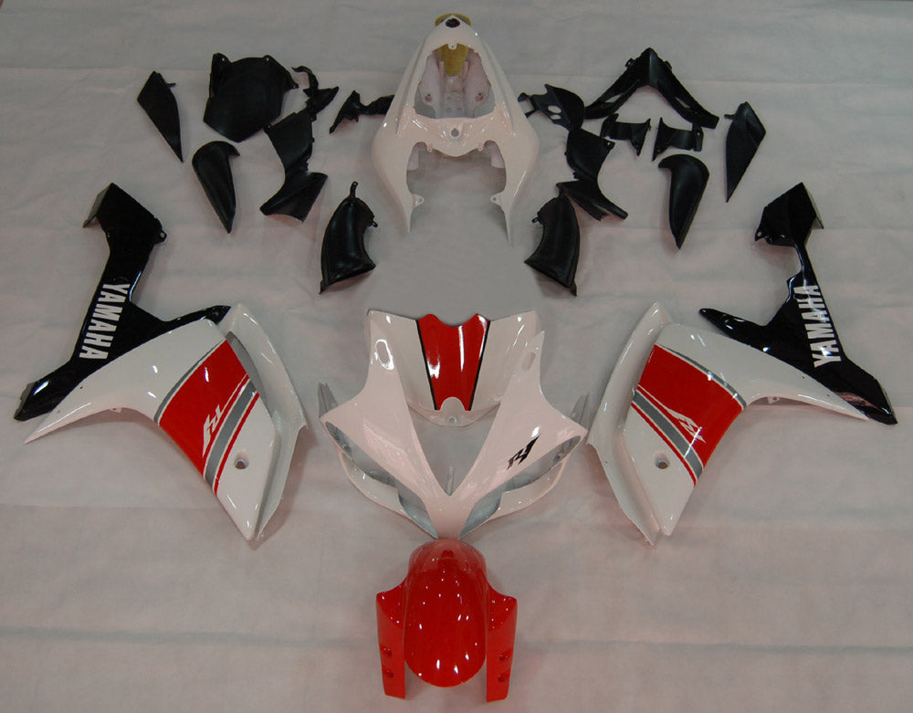 2007-2008 Yamaha Yzf-R1 White Red Black Racing Fairings générique