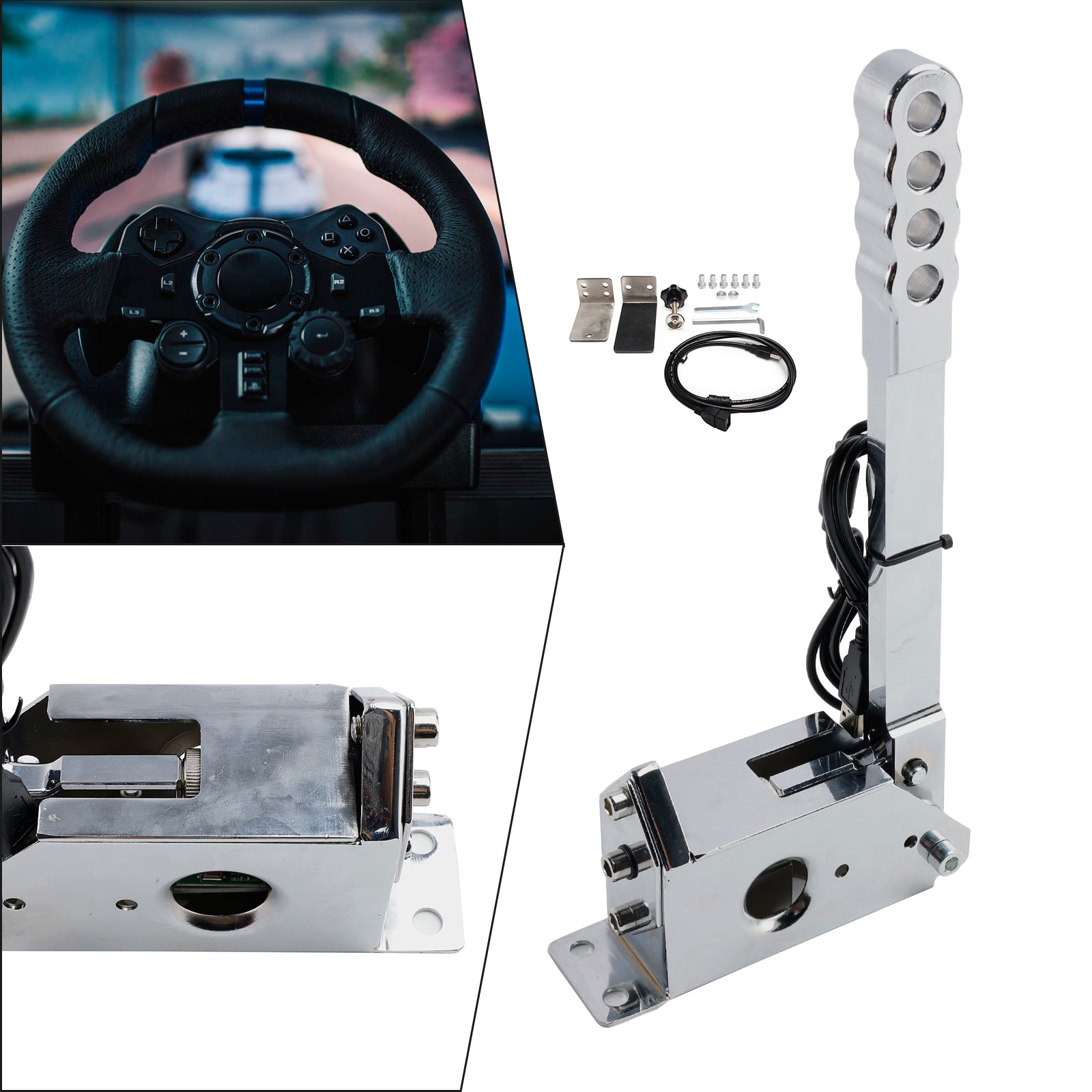 Pre závodné hry G25/G27/G29/T300/T500 pre ASSETTO PC 14BIT SIM USB RANGRAKE BRAKE