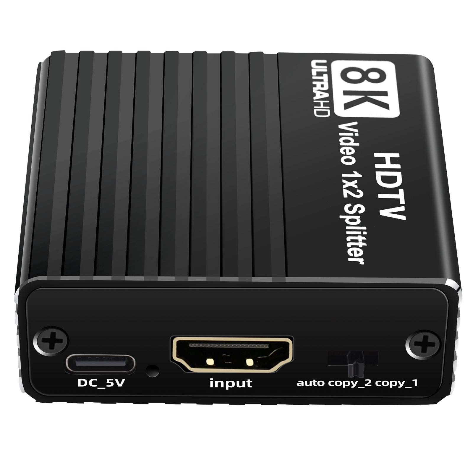 8K HDMI 1 naar 2 splitter HD2.1 8K60hz/4K120hz/1080P240hz met EDID-splitter 1x2