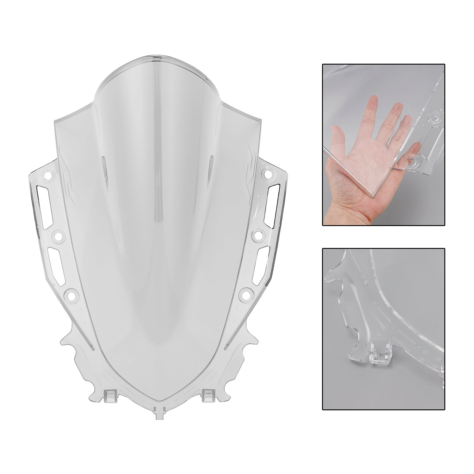 Černé sklo čelného skla vhodné pre Yamaha YZF R15 V4 2021-2024