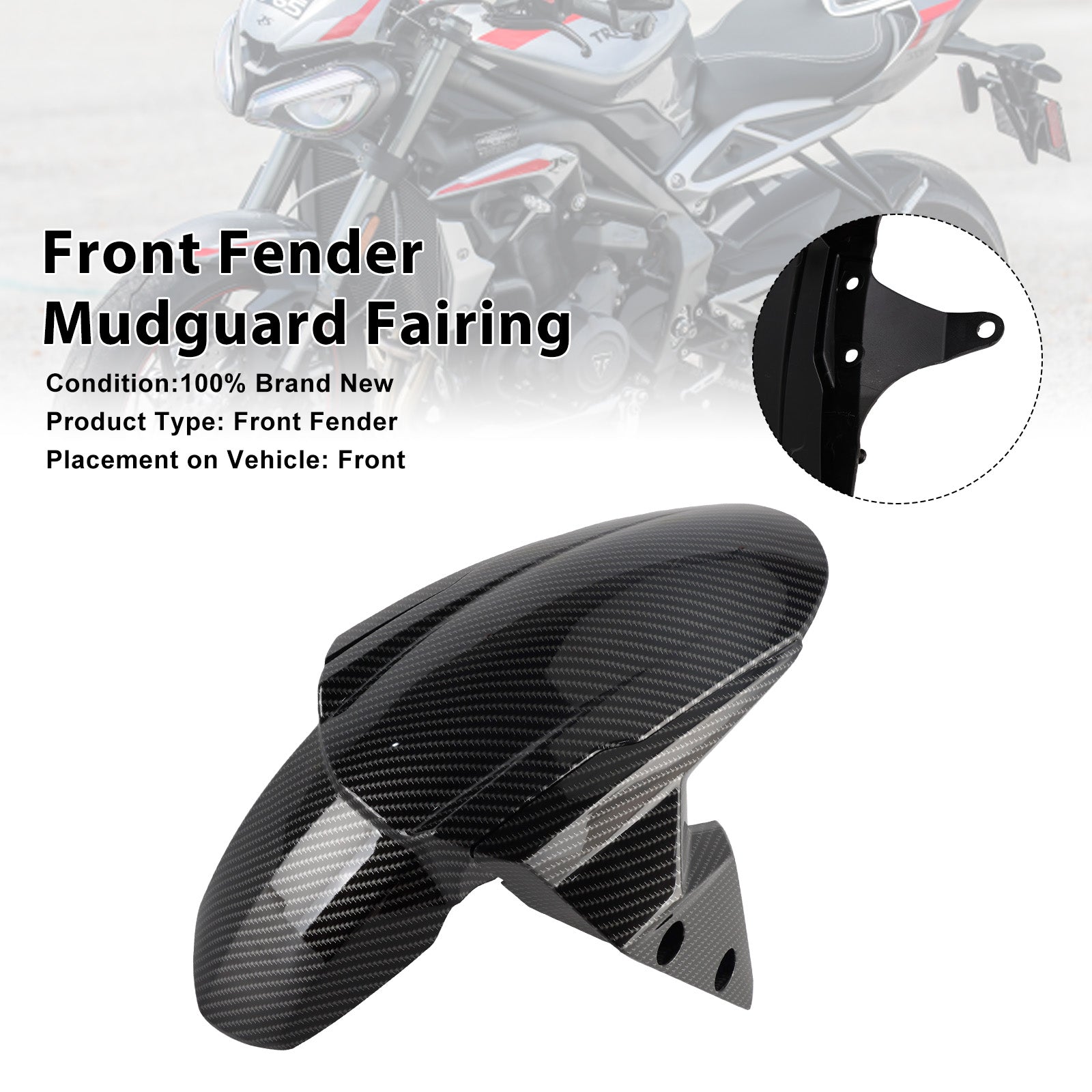 Carénage de garde-boue avant Street Triple 765 R RS 2020-2025