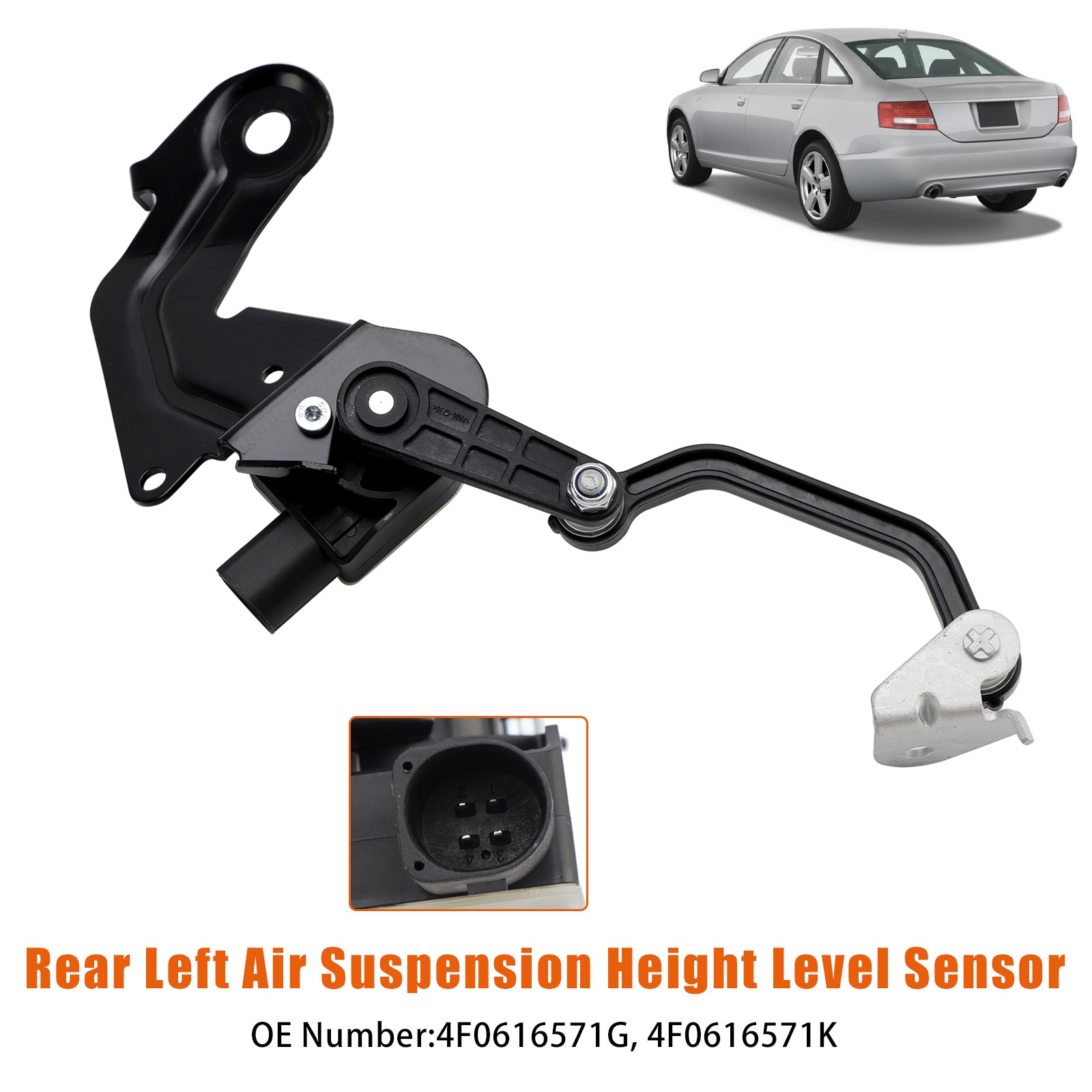 Rear Left Air Suspension Height Level Sensor For AUDI A6 C6 (4F2) 2005-2011