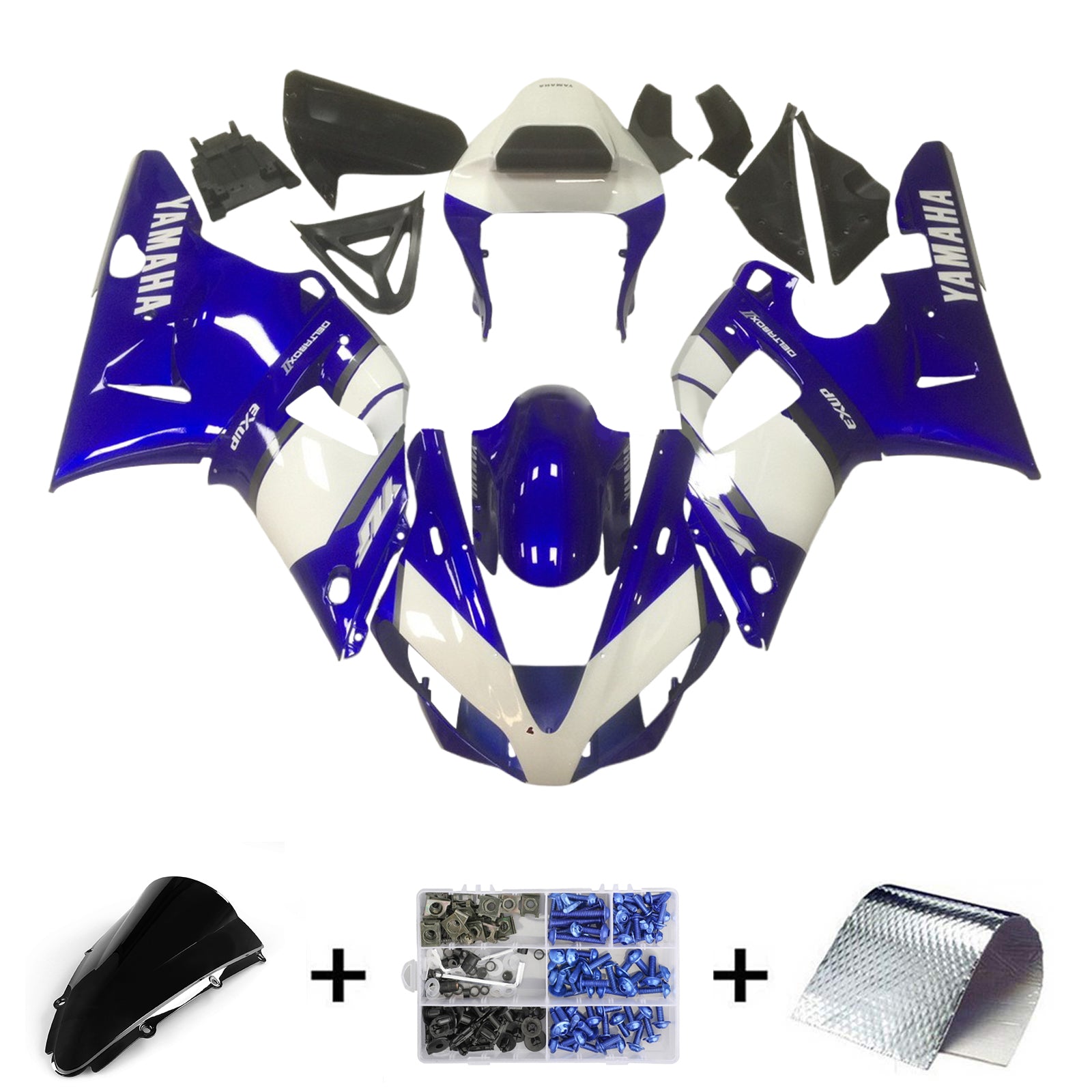 2000-2001 Yamaha YZF 1000 R1 Kit de carénage d'injection carrosserie plastique ABS