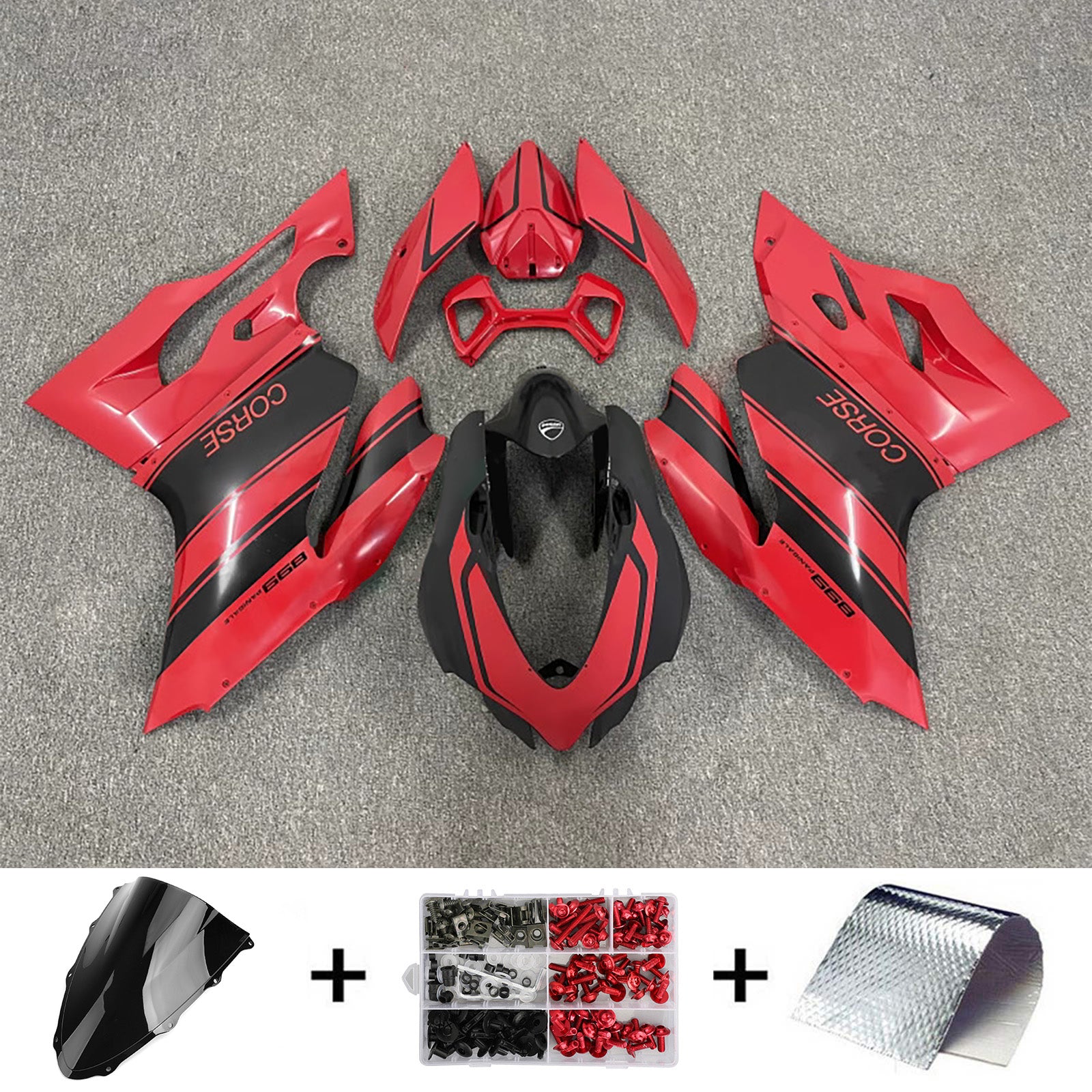 2015-2020 Ducati 1299 Injeksjon Fairing Kit Bodywork Plast Abs