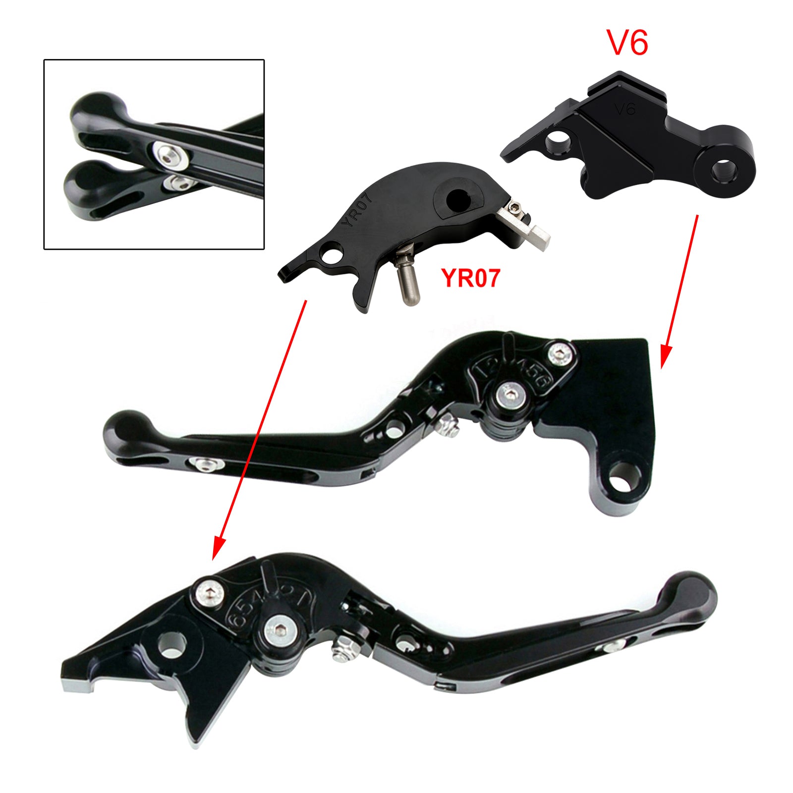 Adjustable Clutch Brake Lever fit for YAMAHA XSR900 XSR900GP MT-09 MT-09SP 24-25