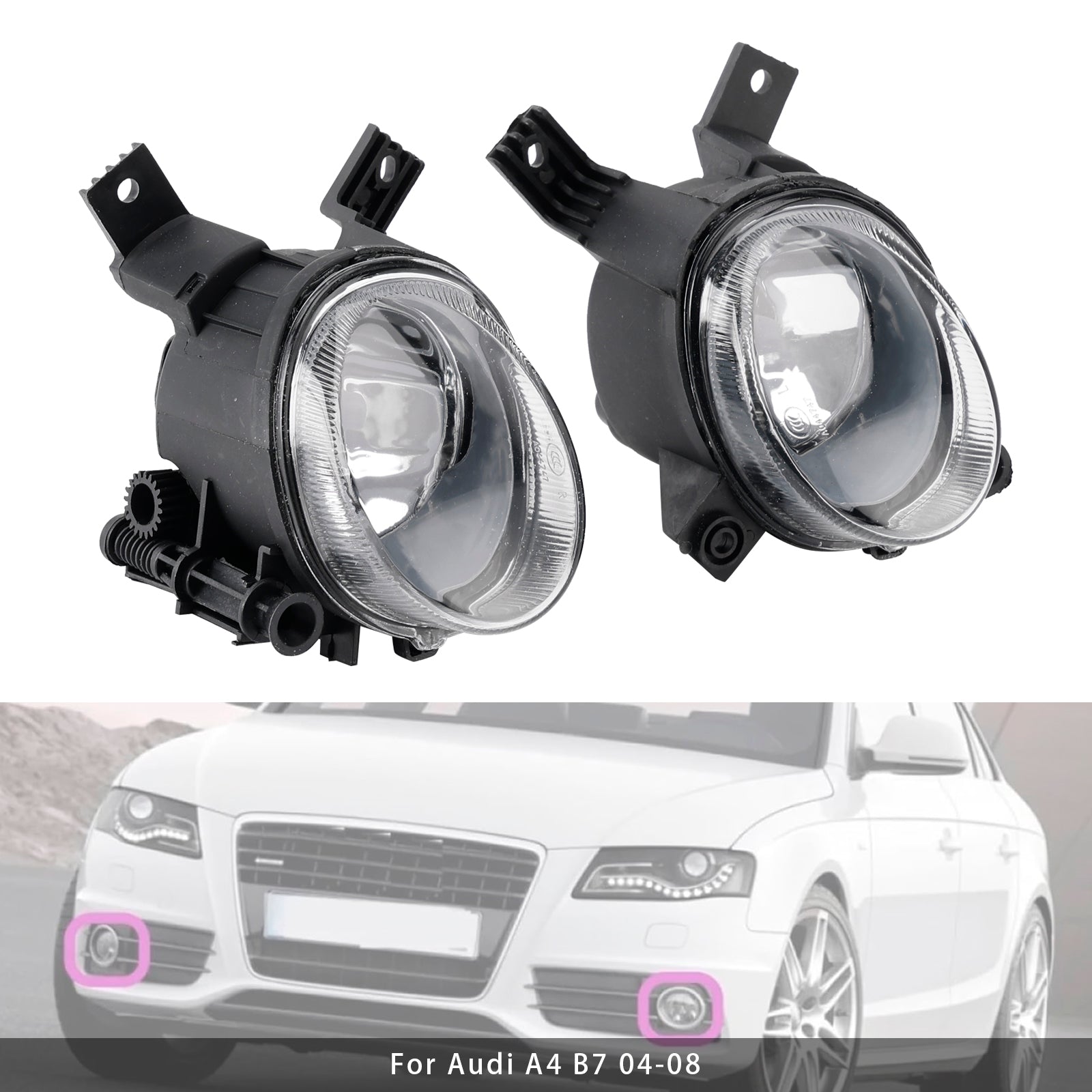 Paar Voorbumper Mistlamp Lampen Voor Audi A3 2003-2013 A4 B7 2004-2008