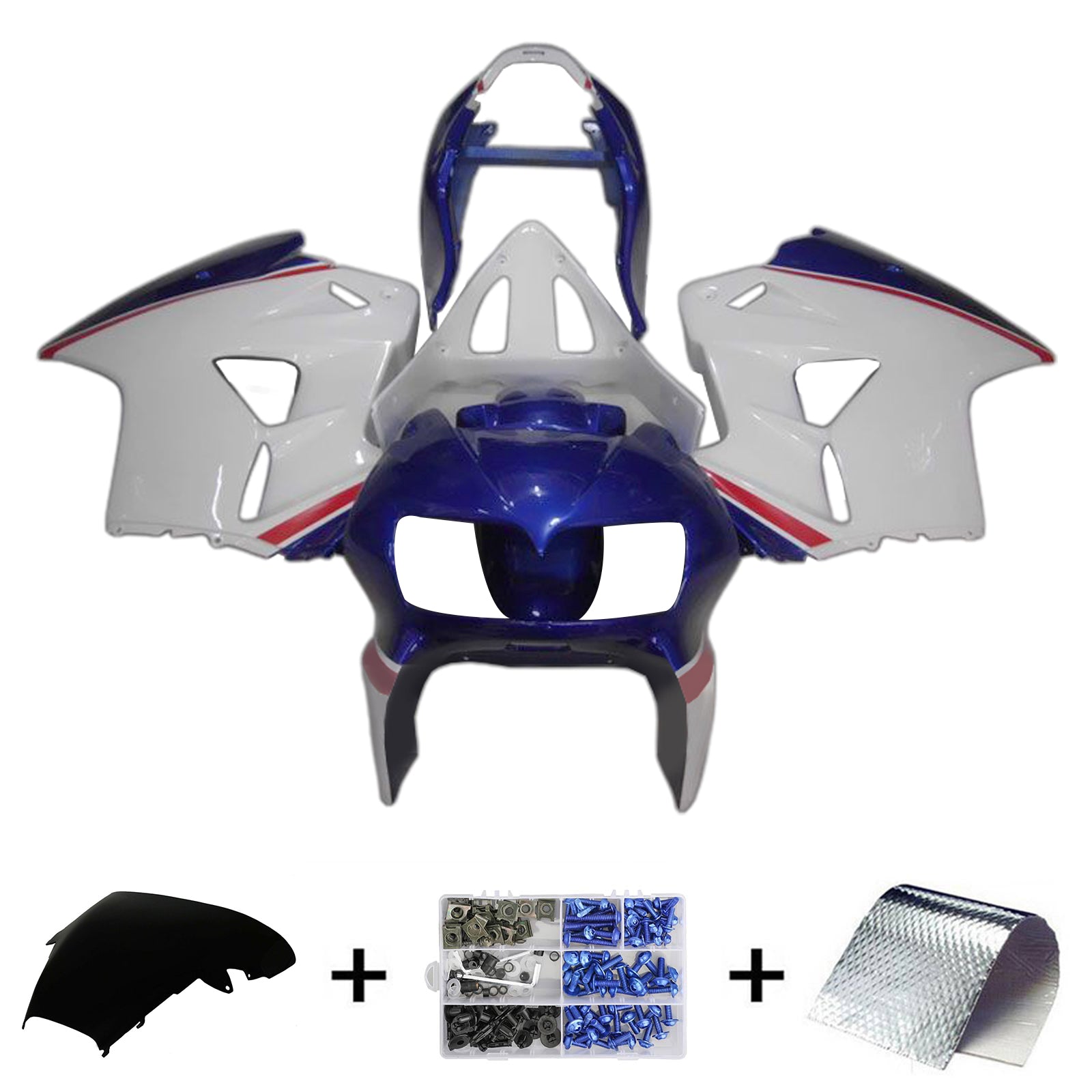 1998-2001 Honda VFR800 Injeksjon Fairing Kit Bodywork Plastic ABS