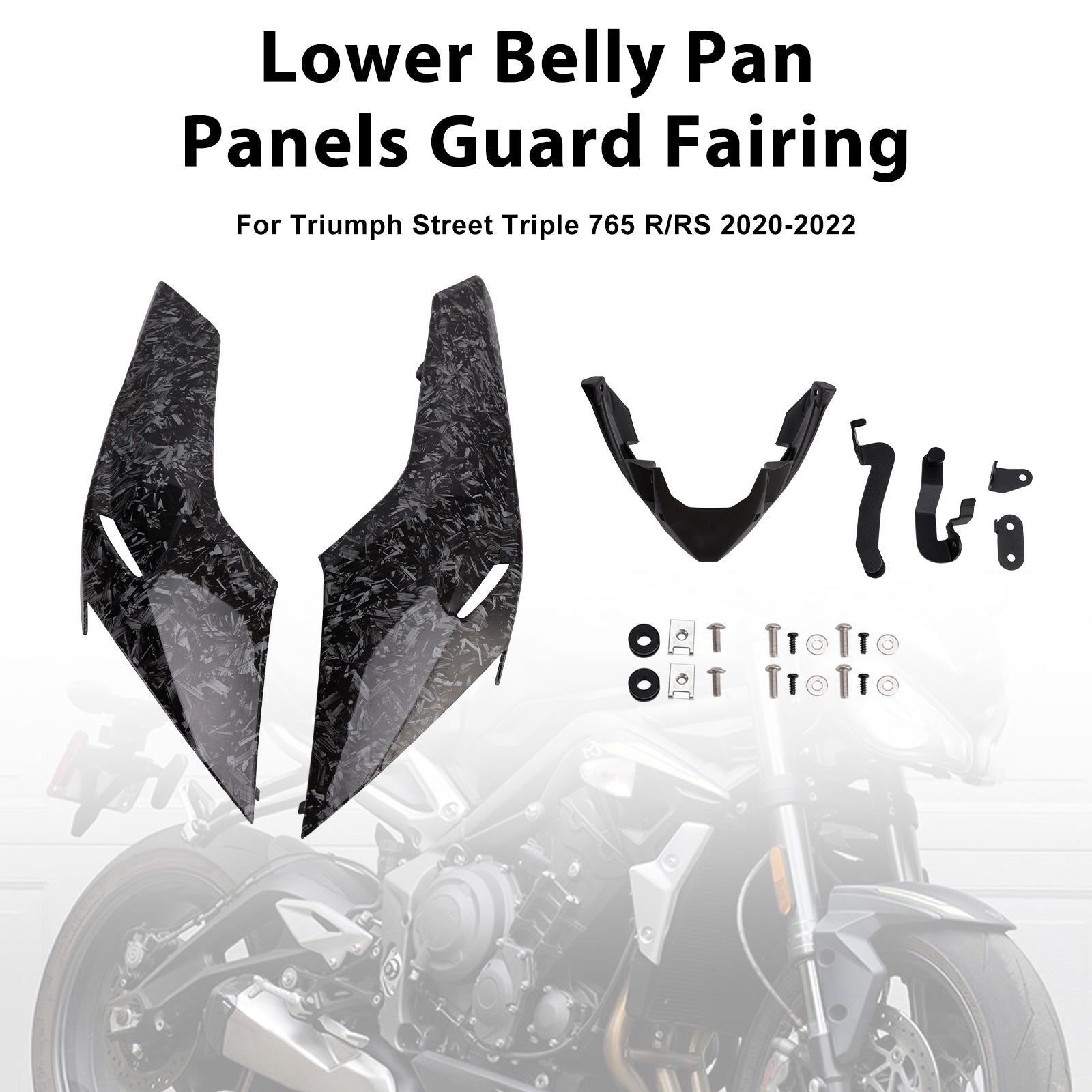 Paneler för nedre buken, skyddskåpa för Street Triple 765 R/RS 2020-2022