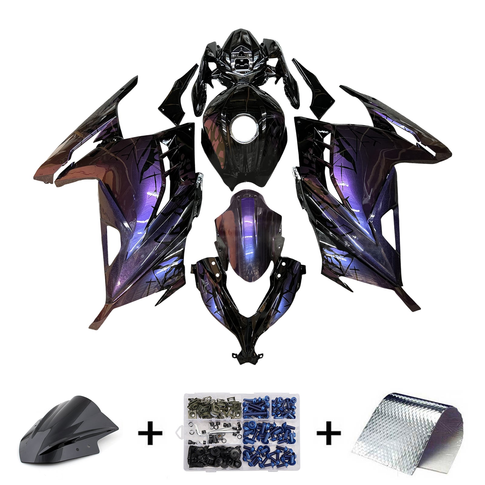 Injection Fairing Kit Bodywork Plastic ABS fit For Kawasaki EX300 Ninja300 2013-2024