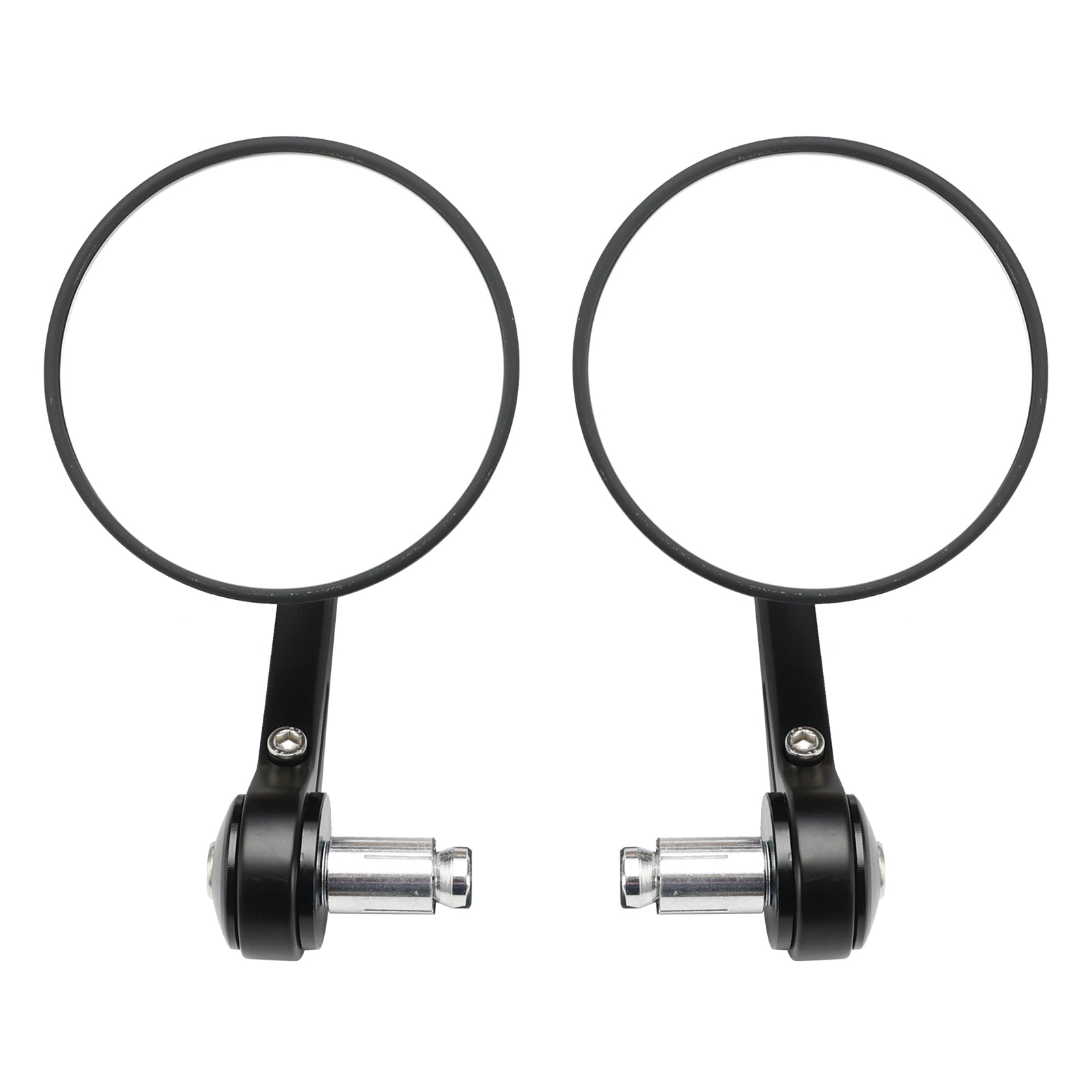 2x Zákazkové čierne CNC hliníkové bočné zrkadlá na koncovkách rámov pre Street Twin & Miešačka