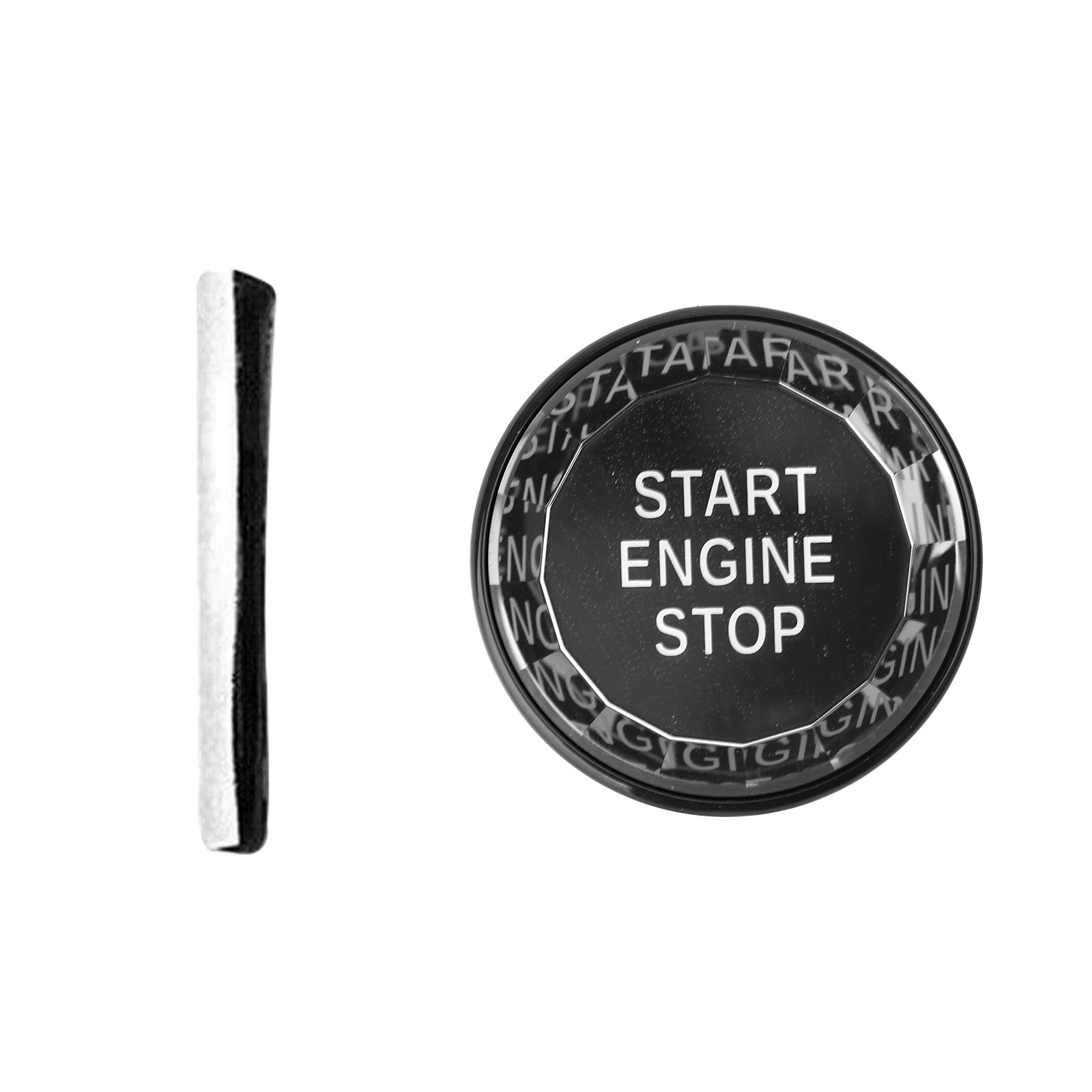 Zwart start-stop-motorknopkristal voor BMW E-chassis E90 E92 E93 E64 E46