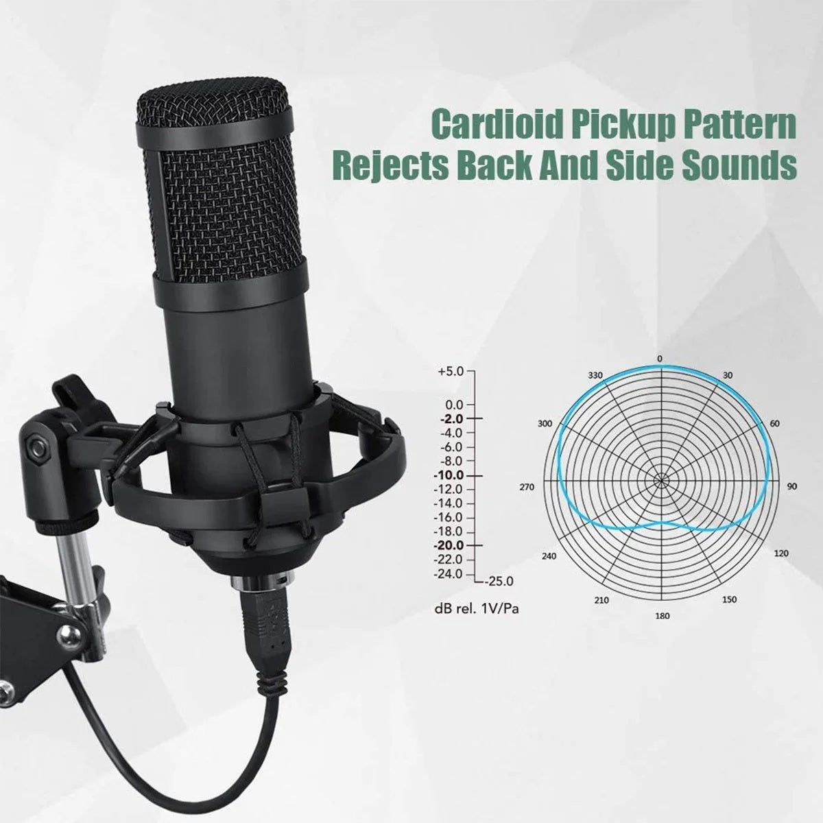 Microphone à condensateur USB BM800, Kit de Microphone de Studio PC pour chant et Streaming
