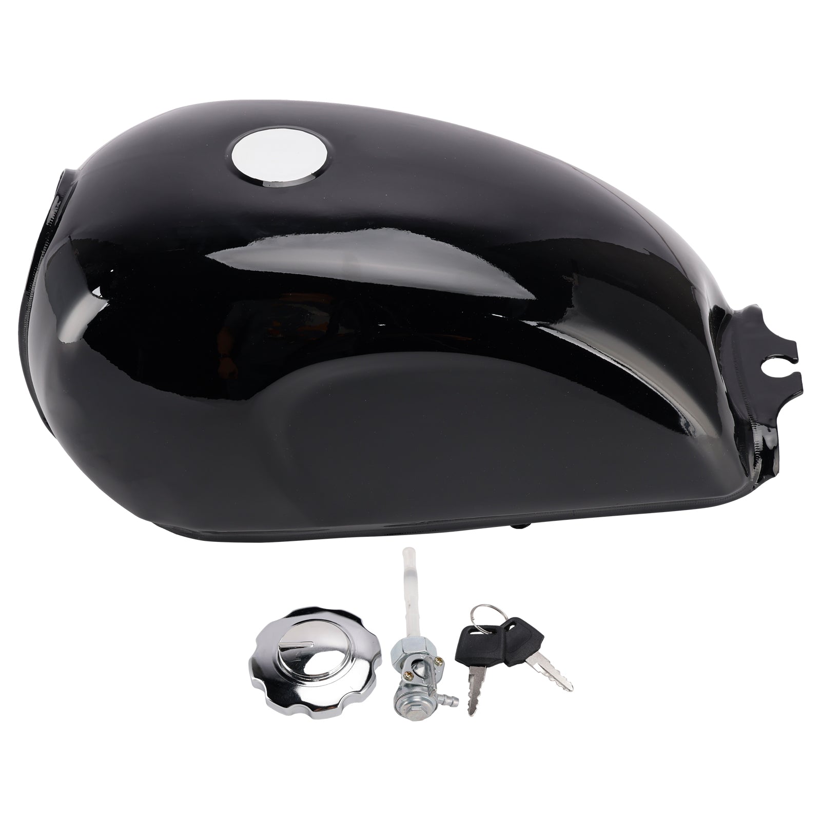 CAFE RACER FUEL STYLE GAS TANK 9L 2.4GAL BLACK FINISH FOR CUSTOM SCRAMBLER