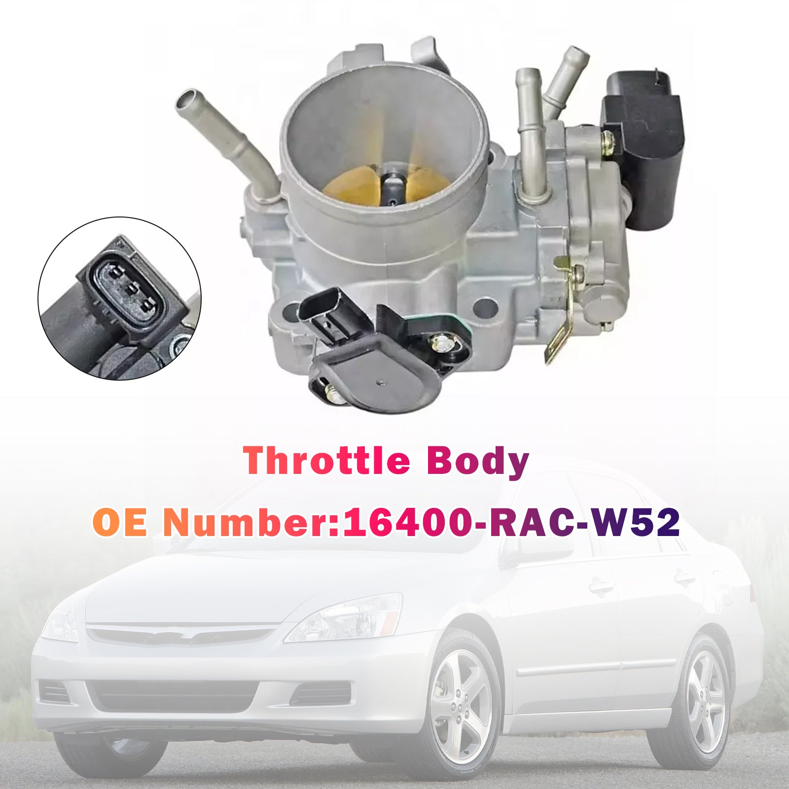 Throttle Body 16400-RAC-W52 For Honda Accord Engine K20A7 2.0L 2003-2008