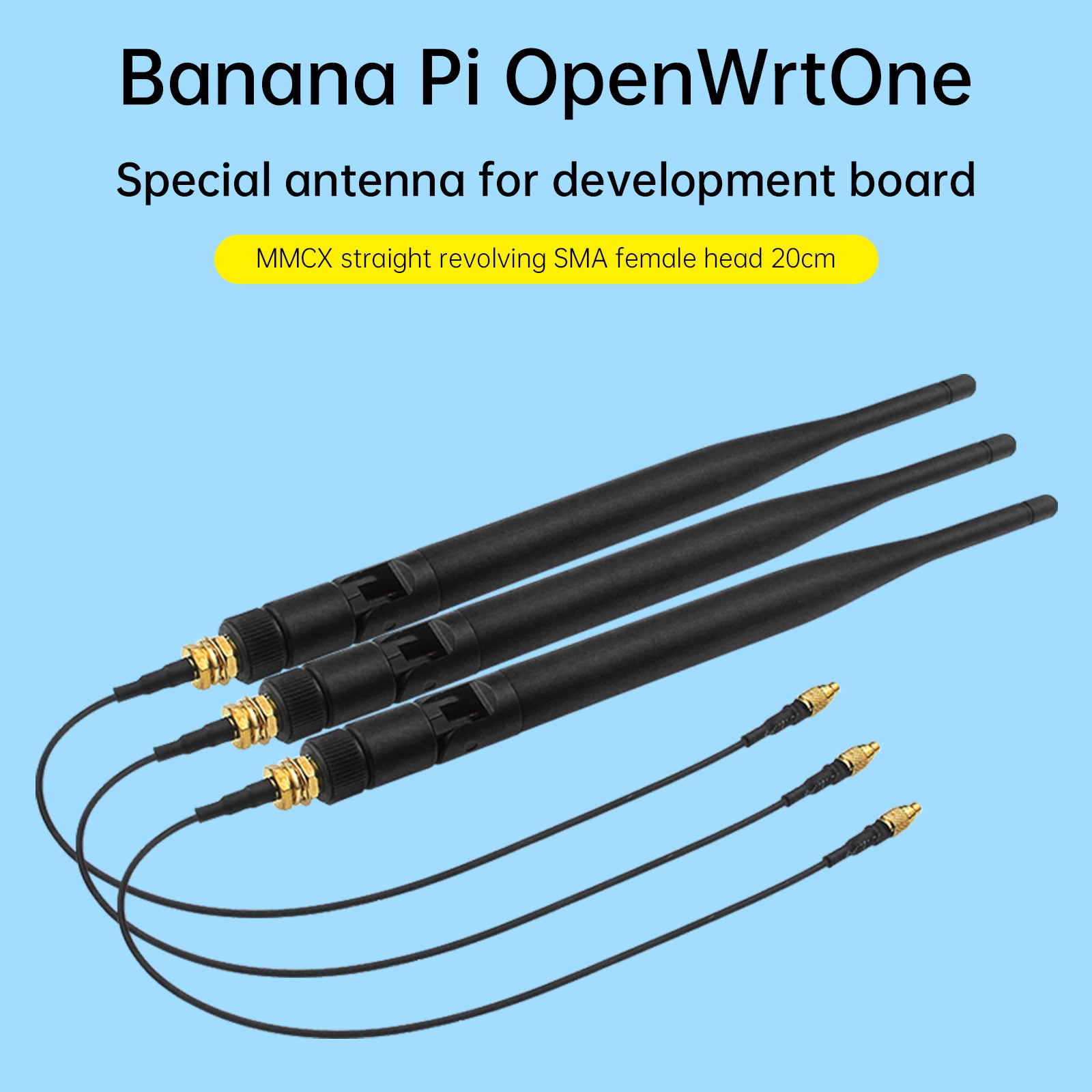 Banana Pi Openwrtone speciale MMCX rechtstreeks naar SMA vrouwelijke externe antenne