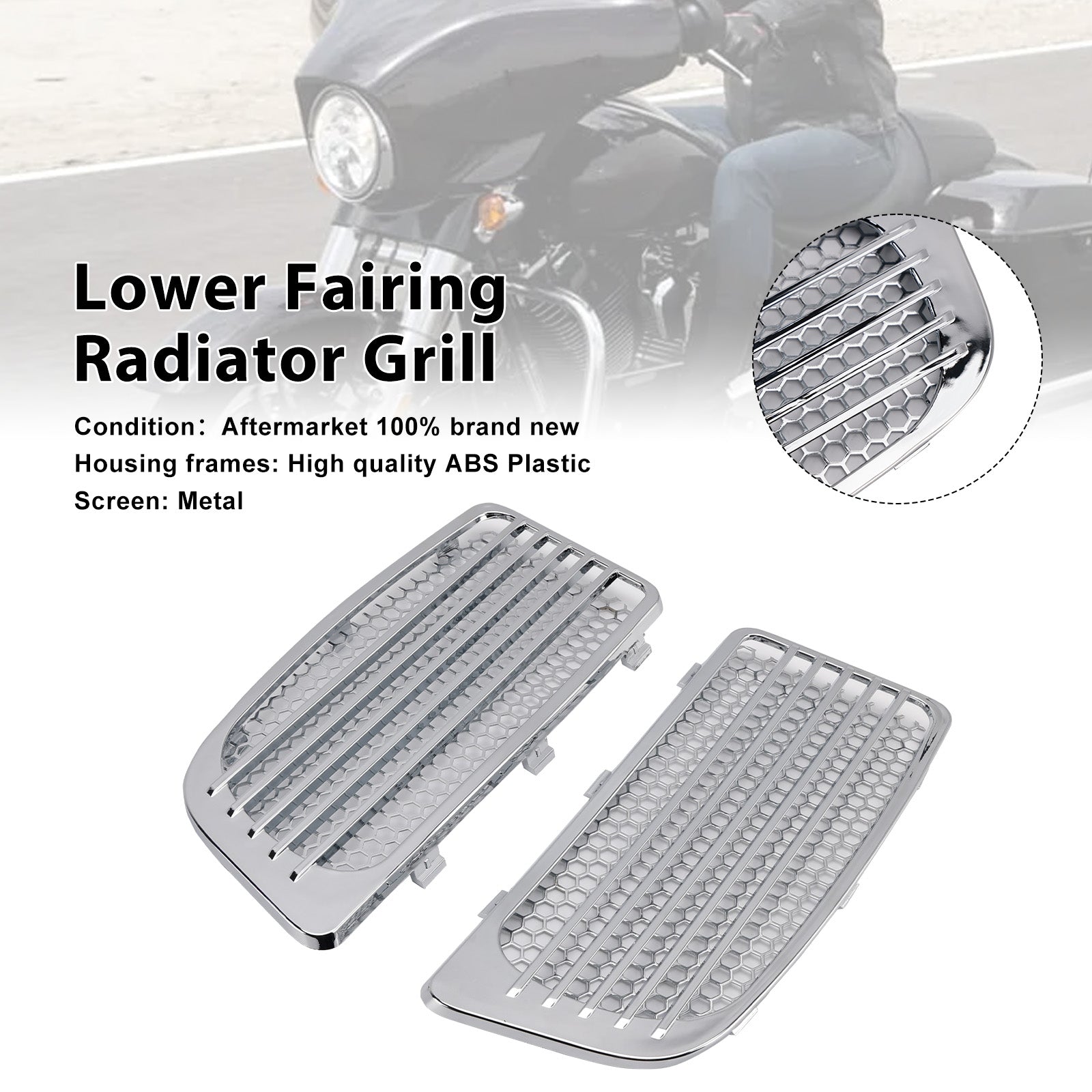 Lower Fairing Radiator Grill Fit For Road Glide King FLHR Special FLTRXS