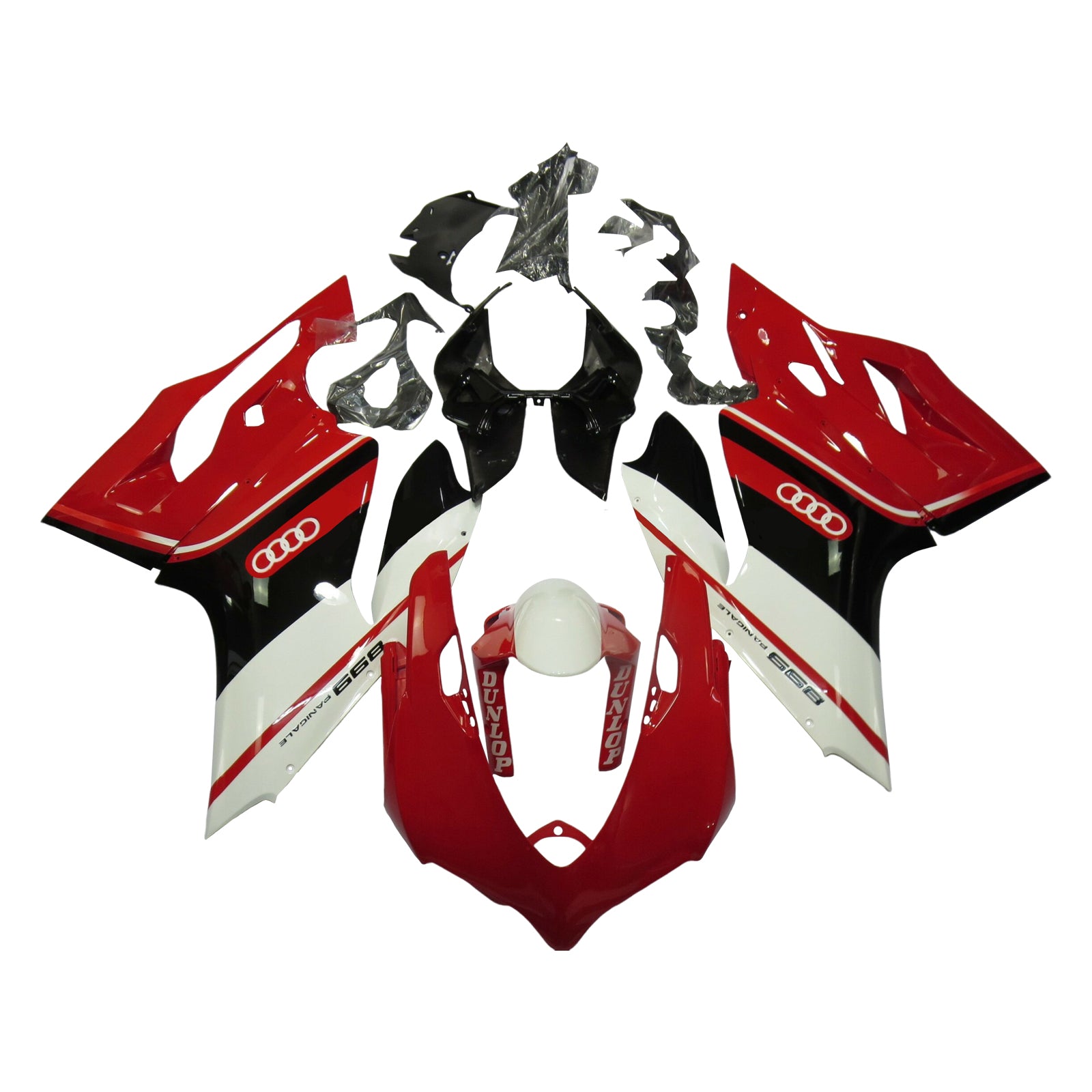 2012-2015 Ducati 1199 Injeksjon Fairing Kit Bodywork Plast Abs