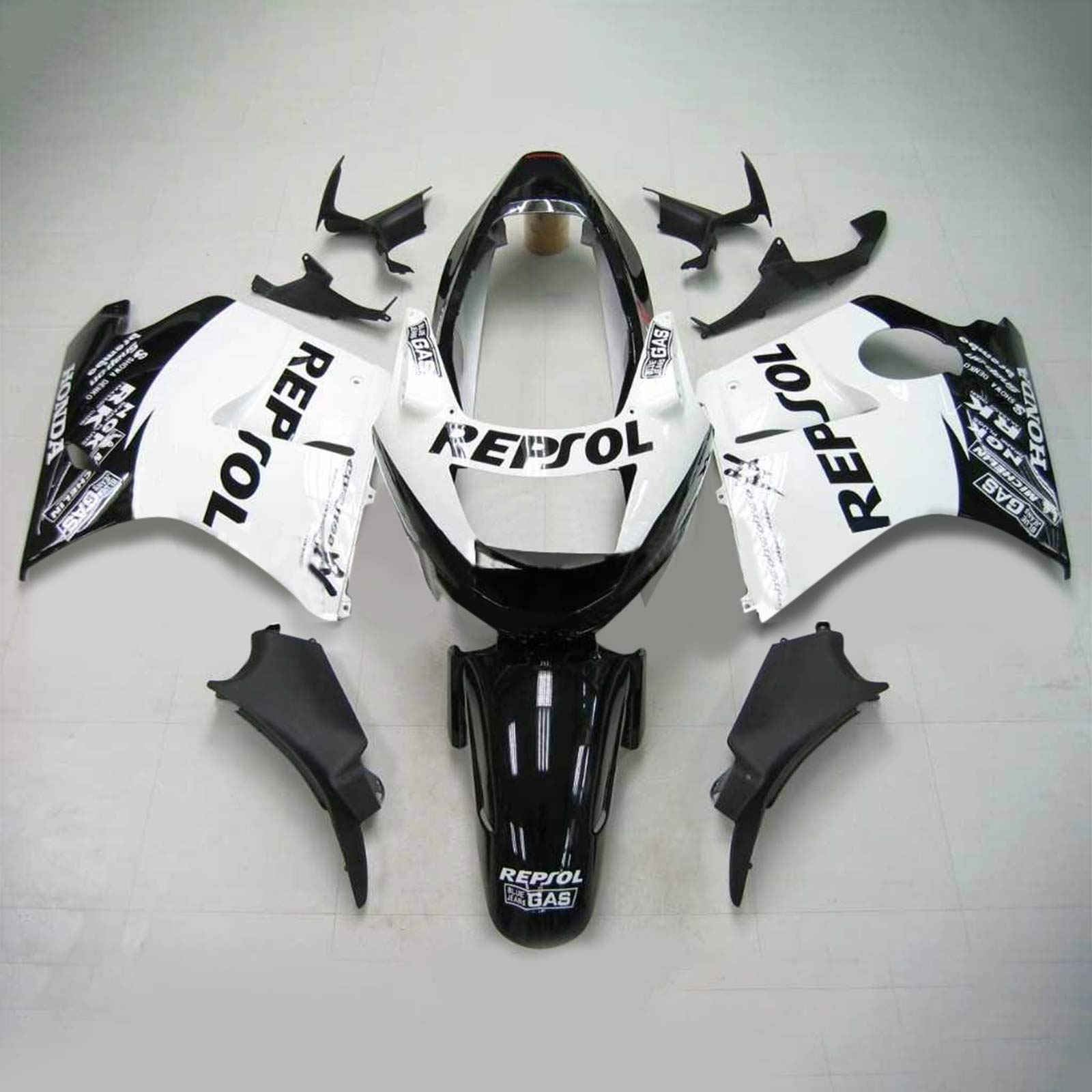 1996-2007 Honda CBR1100xx Superblackbird Amotopart Injection Kit de carénage Bodywork ABS # 113
