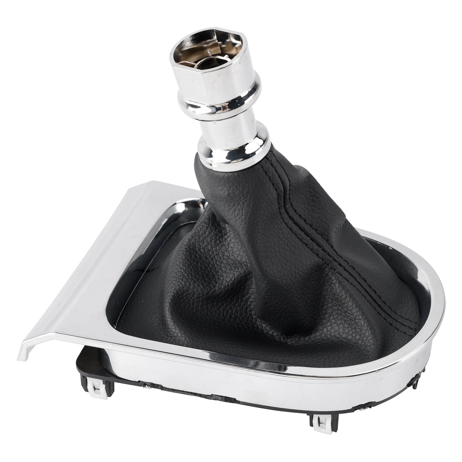 2015-2017 Ford Mustang Manual Gear Shift Boot Chrome Sync Trim GR3Z-7277-AA